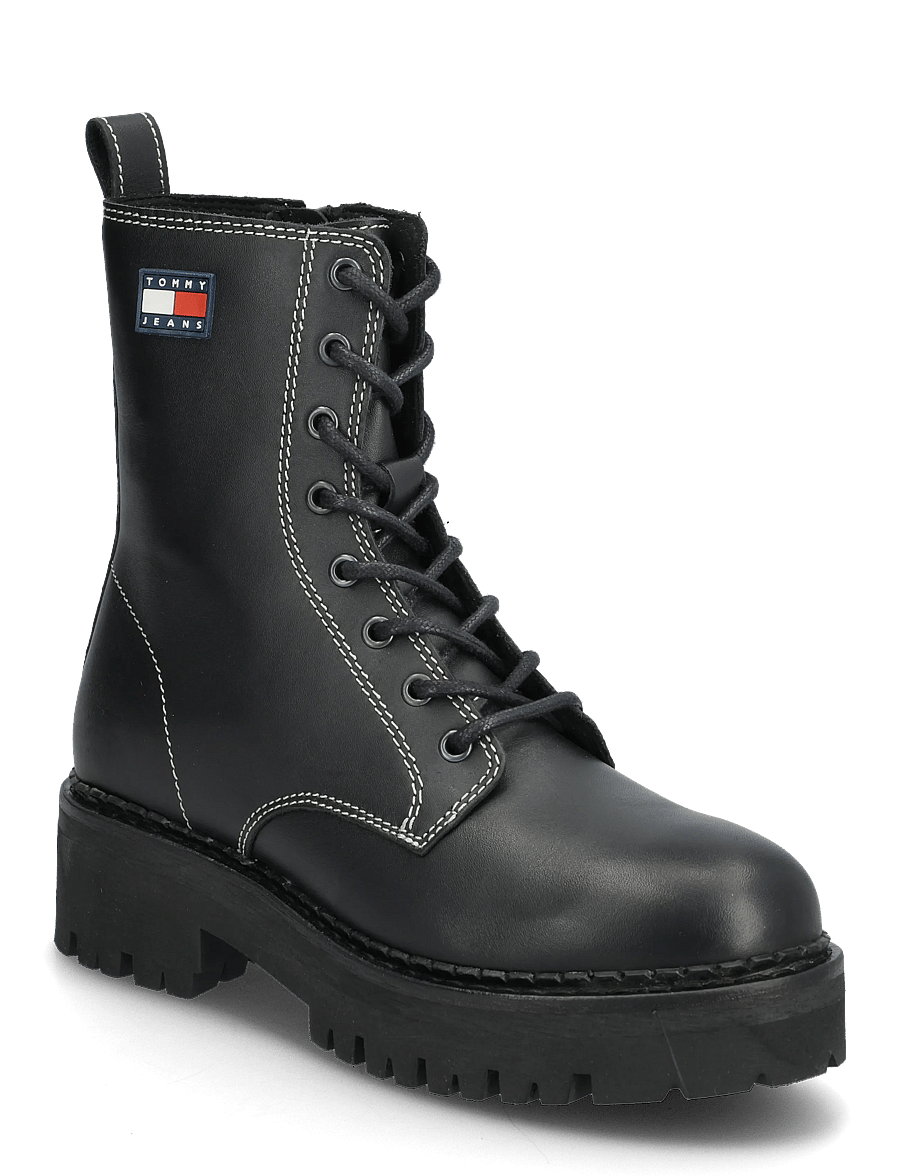 Tommy Hilfiger - TJW URBAN LACE UP BOOT - flache stiefeletten - black - 0