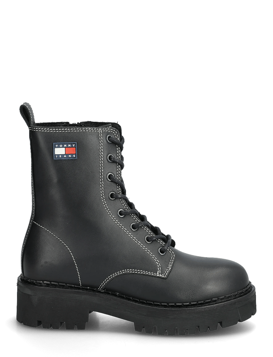 Tommy Hilfiger - TJW URBAN LACE UP BOOT - flache stiefeletten - black - 1
