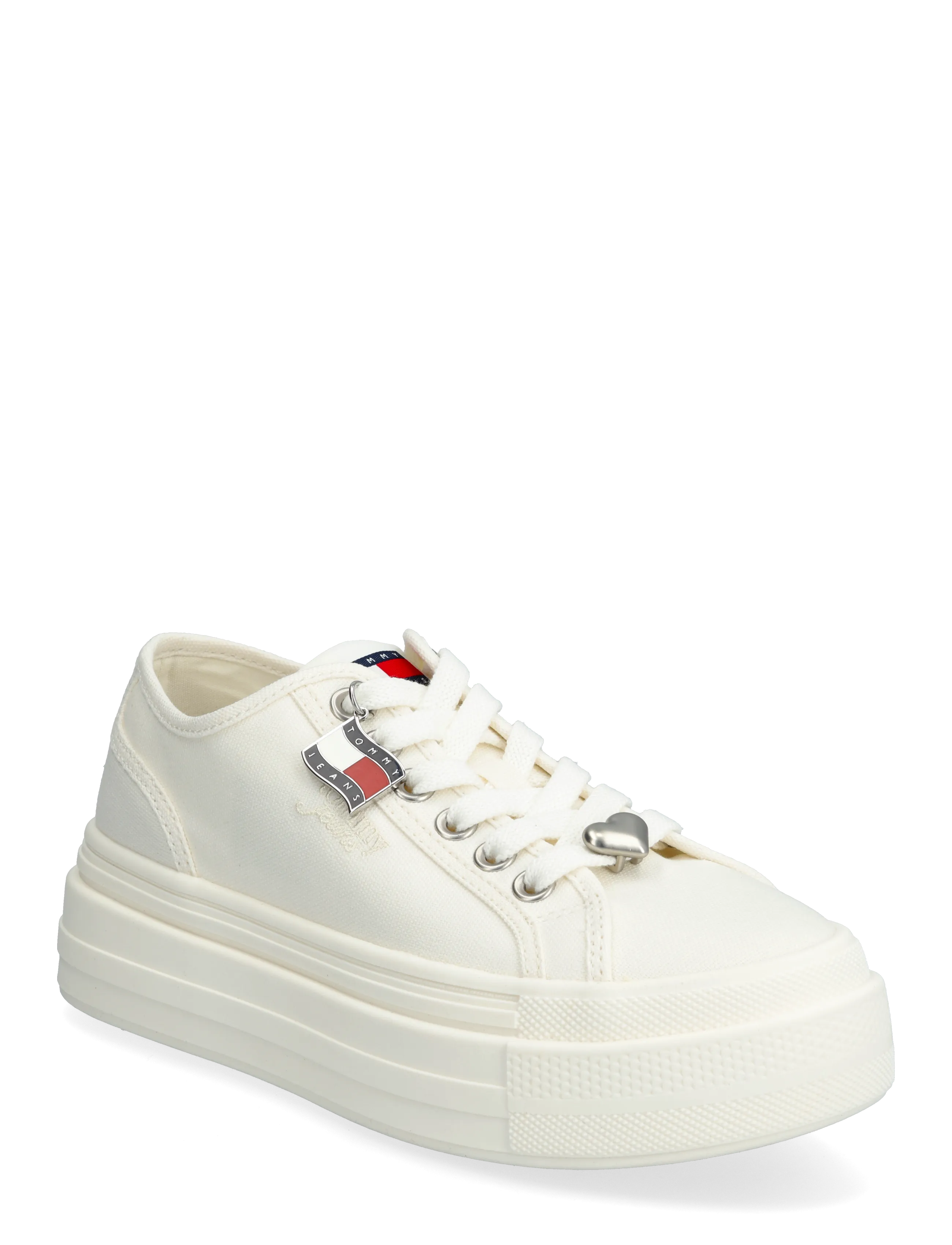 Tommy Hilfiger TJW FLATFORM SNEAKER CHARMS - Låga sneakers - ECRU / cream