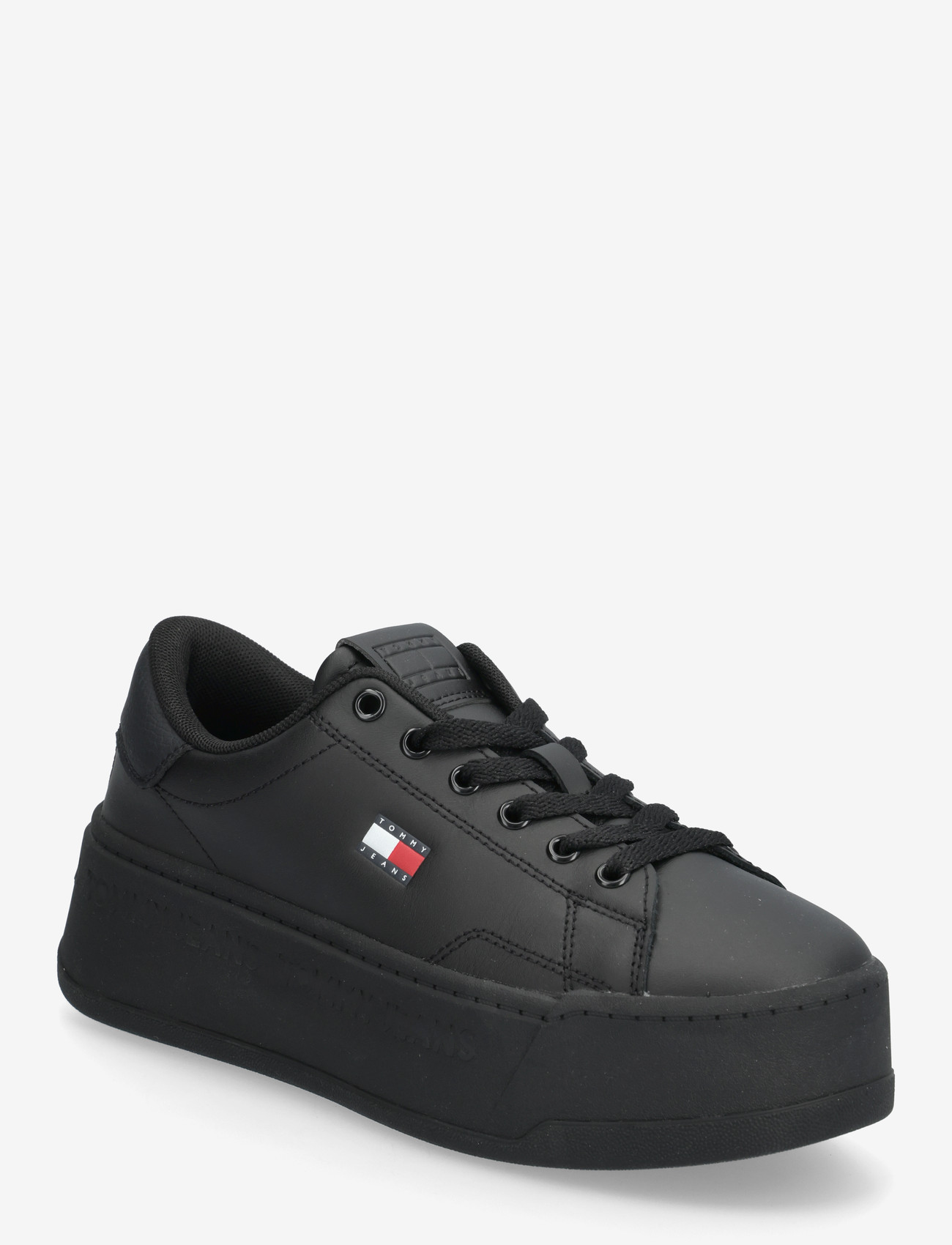Tommy Hilfiger - PLATFORM LOGO SNEAKER - konfirmationstøj - black - 0