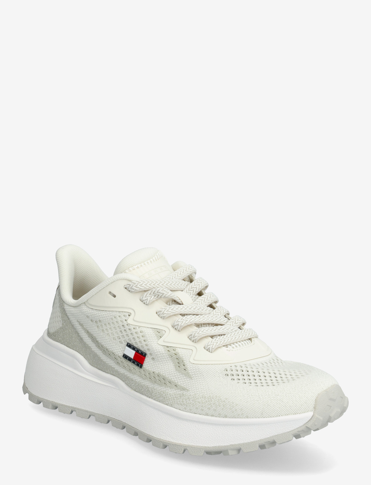 Tommy Hilfiger - TJW SPORTY KNIT RUNNER - lave sneakers - ecru - 0
