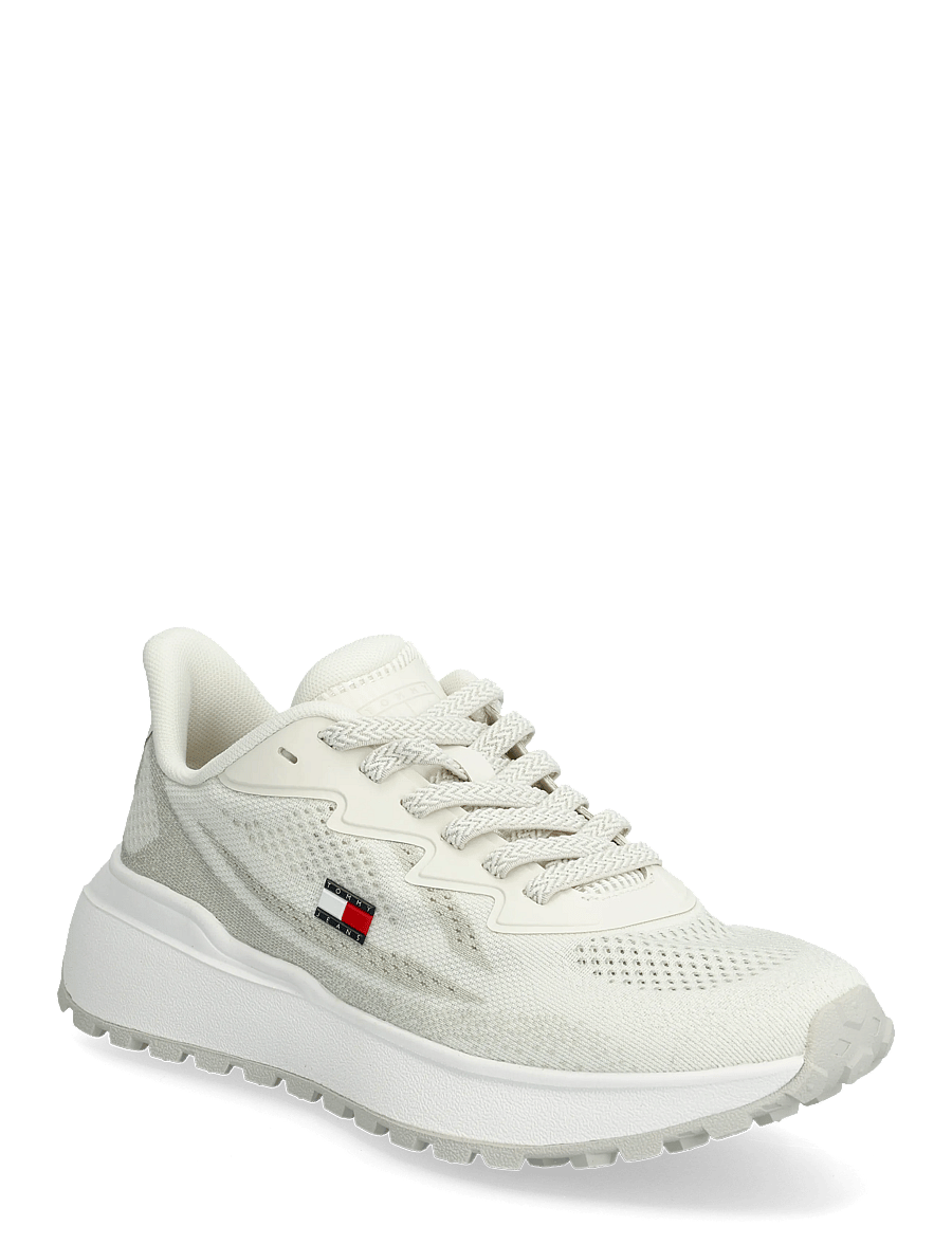 Tommy Hilfiger - TJW SPORTY KNIT RUNNER - niedrige sneaker - ecru - 0