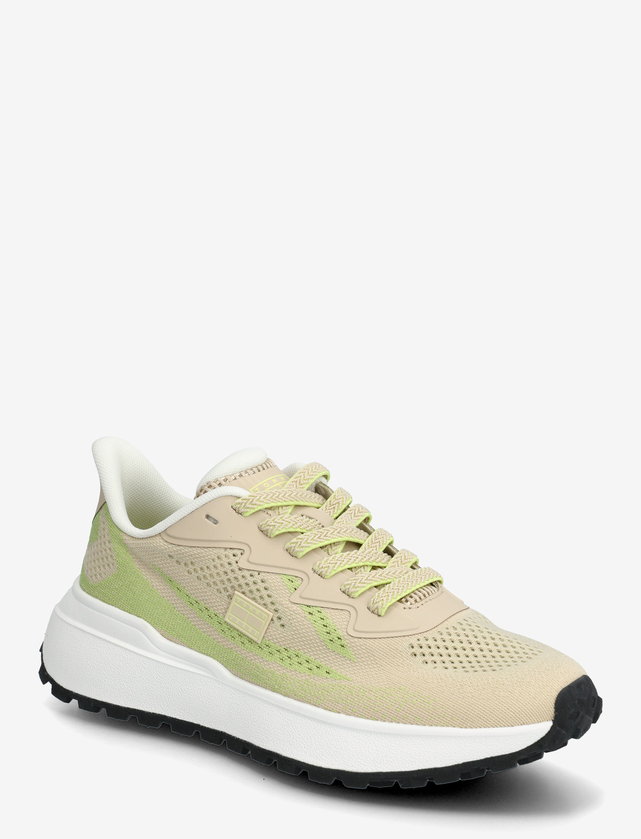 Tommy Hilfiger - TJW SPORTY KNIT RUNNER - lave sneakers - white clay lime essence - 0