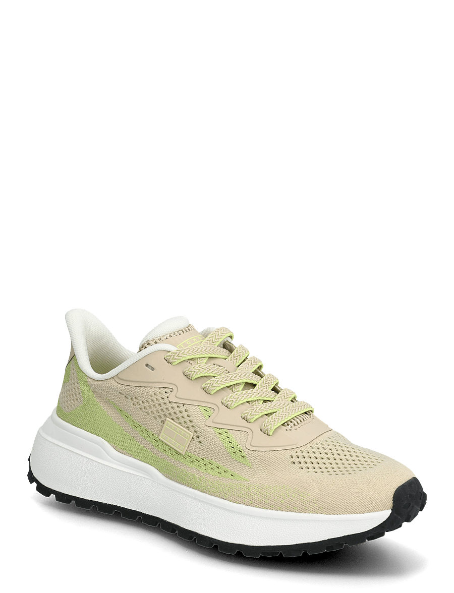 Tommy Hilfiger - TJW SPORTY KNIT RUNNER - baskets basses - white clay lime essence - 0