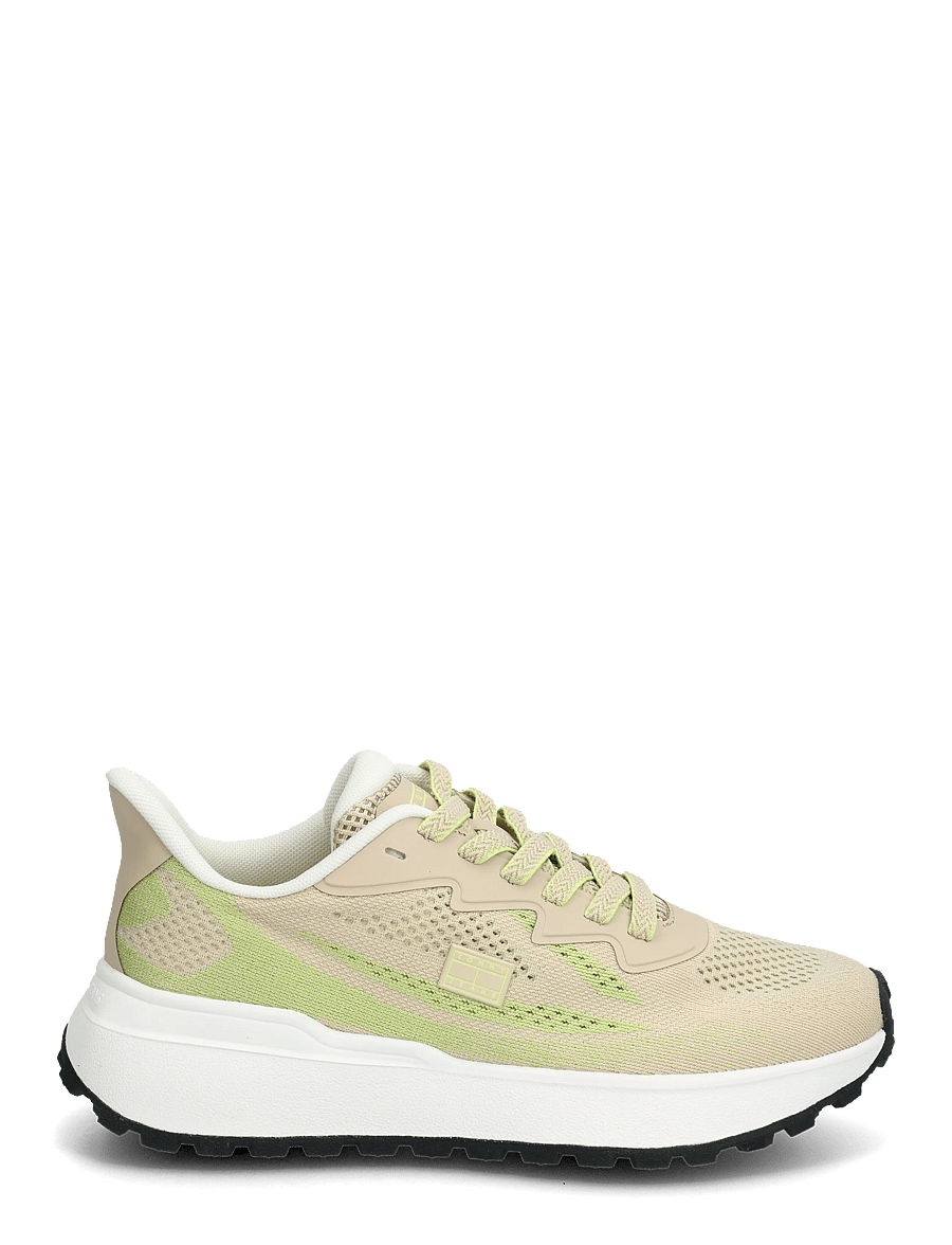 Tommy Hilfiger - TJW SPORTY KNIT RUNNER - baskets basses - white clay lime essence - 1