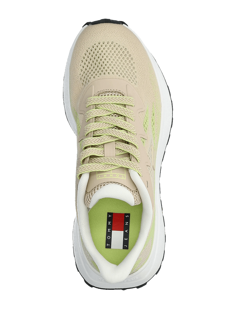 Tommy Hilfiger - TJW SPORTY KNIT RUNNER - baskets basses - white clay lime essence - 3