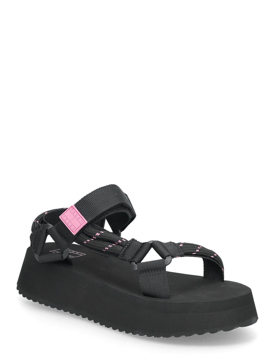 Tommy Hilfiger - TJW EVA ROPE SANDAL - platformsandaler - black - 0