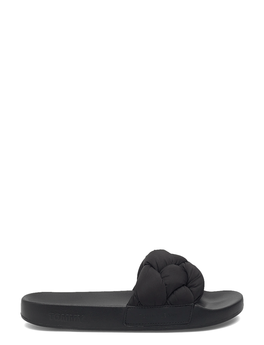 Tommy Hilfiger - TJW BRAIDED SLIDES - basseiniplätud - black - 1