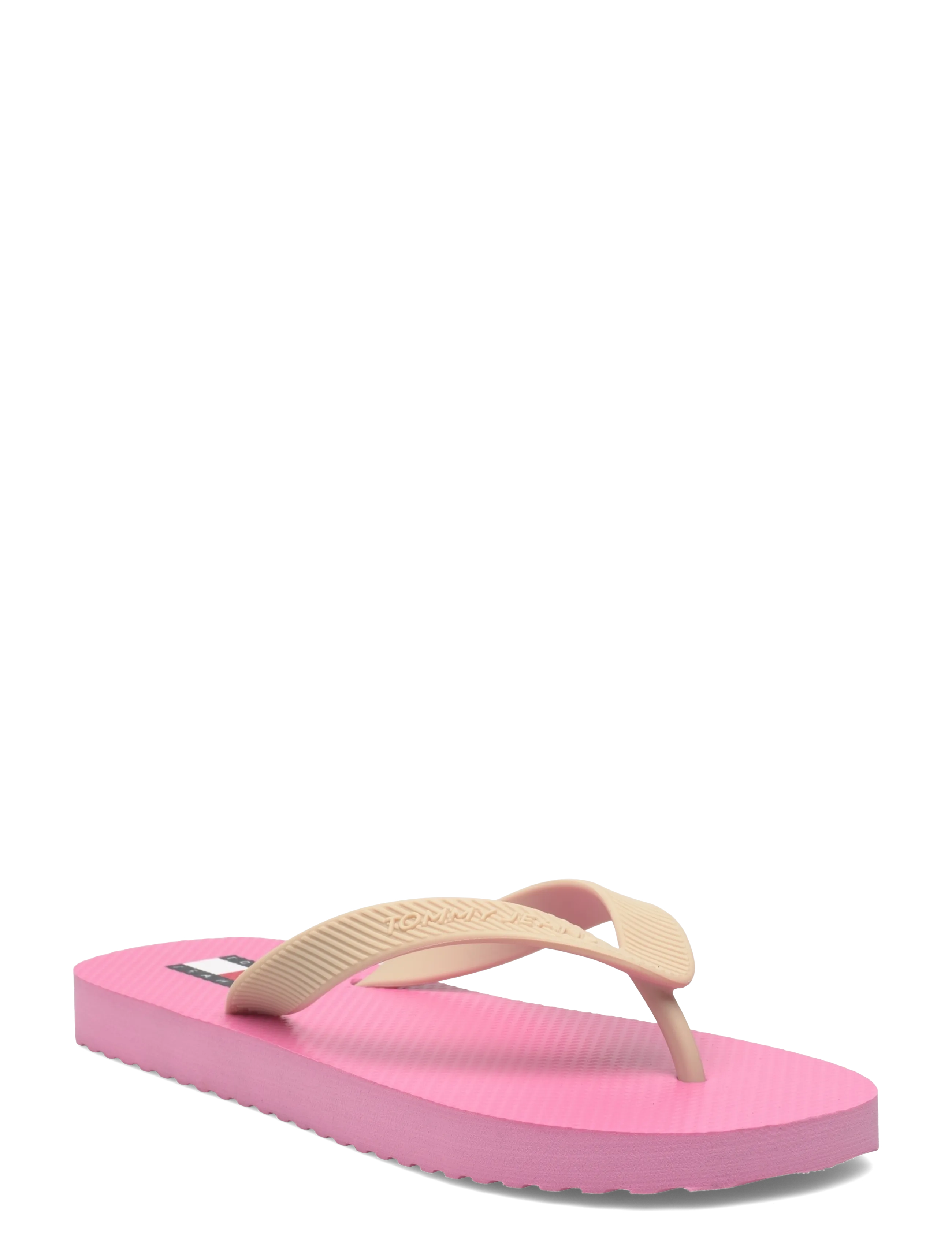 Tommy Hilfiger TJW LOGO SUMMER SANDAL - Flip Flops - SYNTHETIC PINK WHITE CLAY / pink/rose