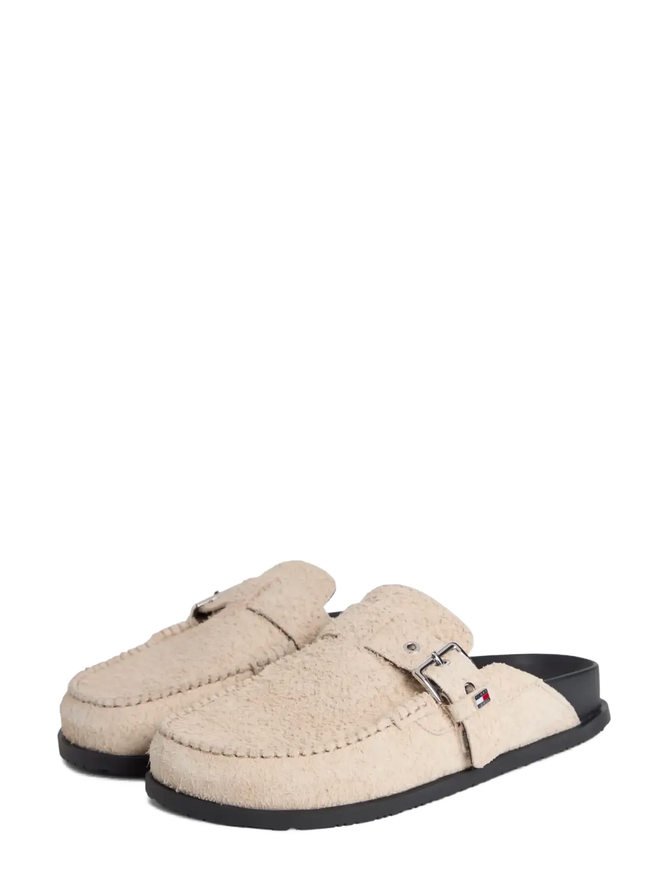 Tommy Hilfiger TJW COMFORT SUEDE MULE - Clogs & Mules - WHITE CLAY / cream