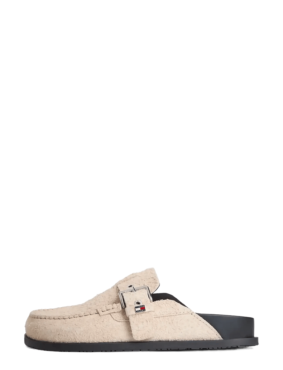 Tommy Hilfiger - TJW COMFORT SUEDE MULE - flache pantoletten - white clay - 1