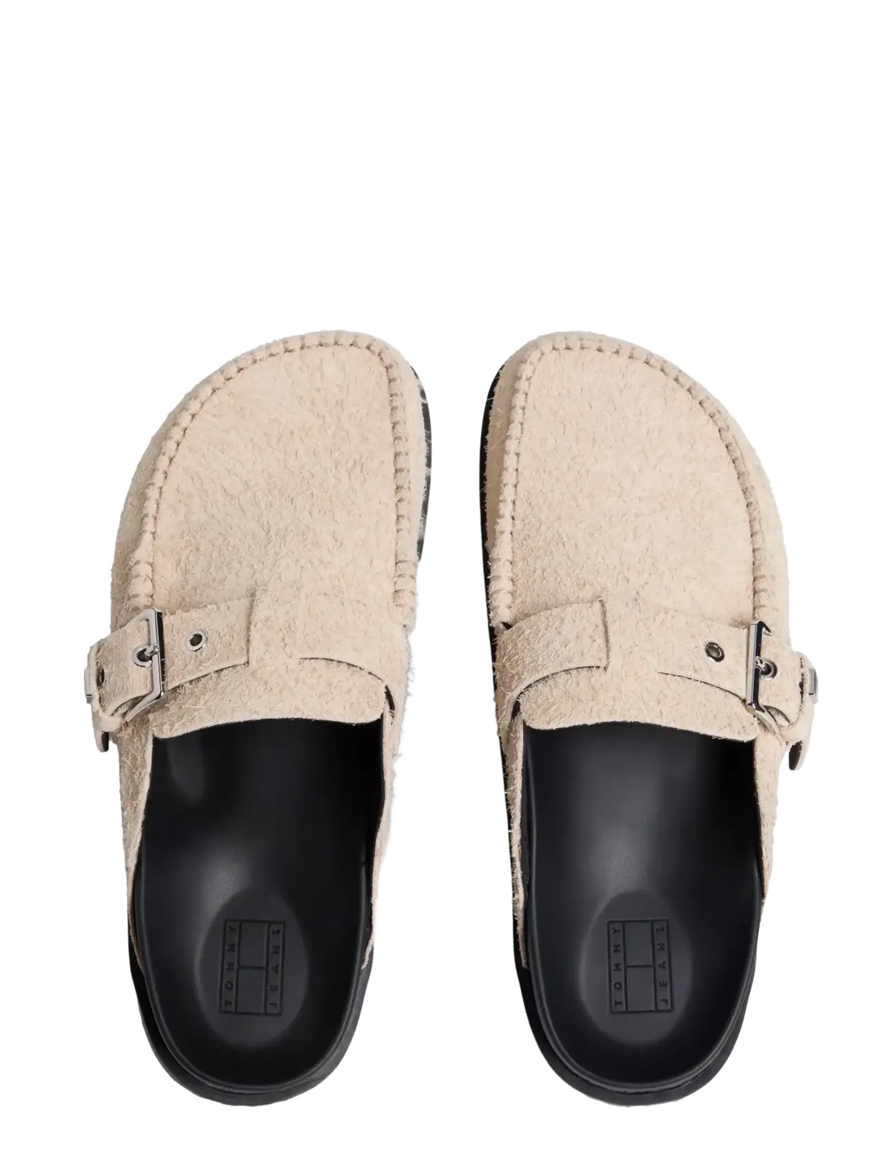 Tommy Hilfiger - TJW COMFORT SUEDE MULE - flade mules - white clay - 4