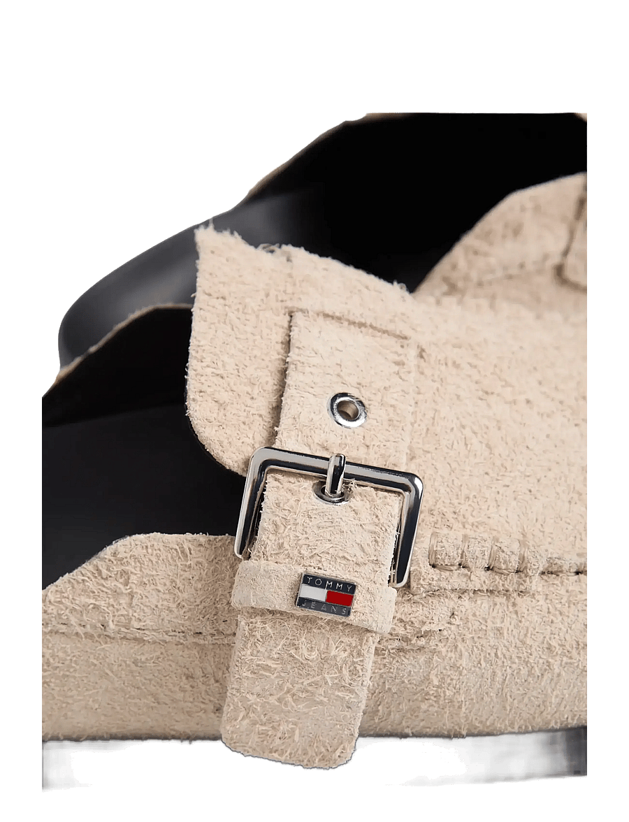 Tommy Hilfiger - TJW COMFORT SUEDE MULE - flache pantoletten - white clay - 5