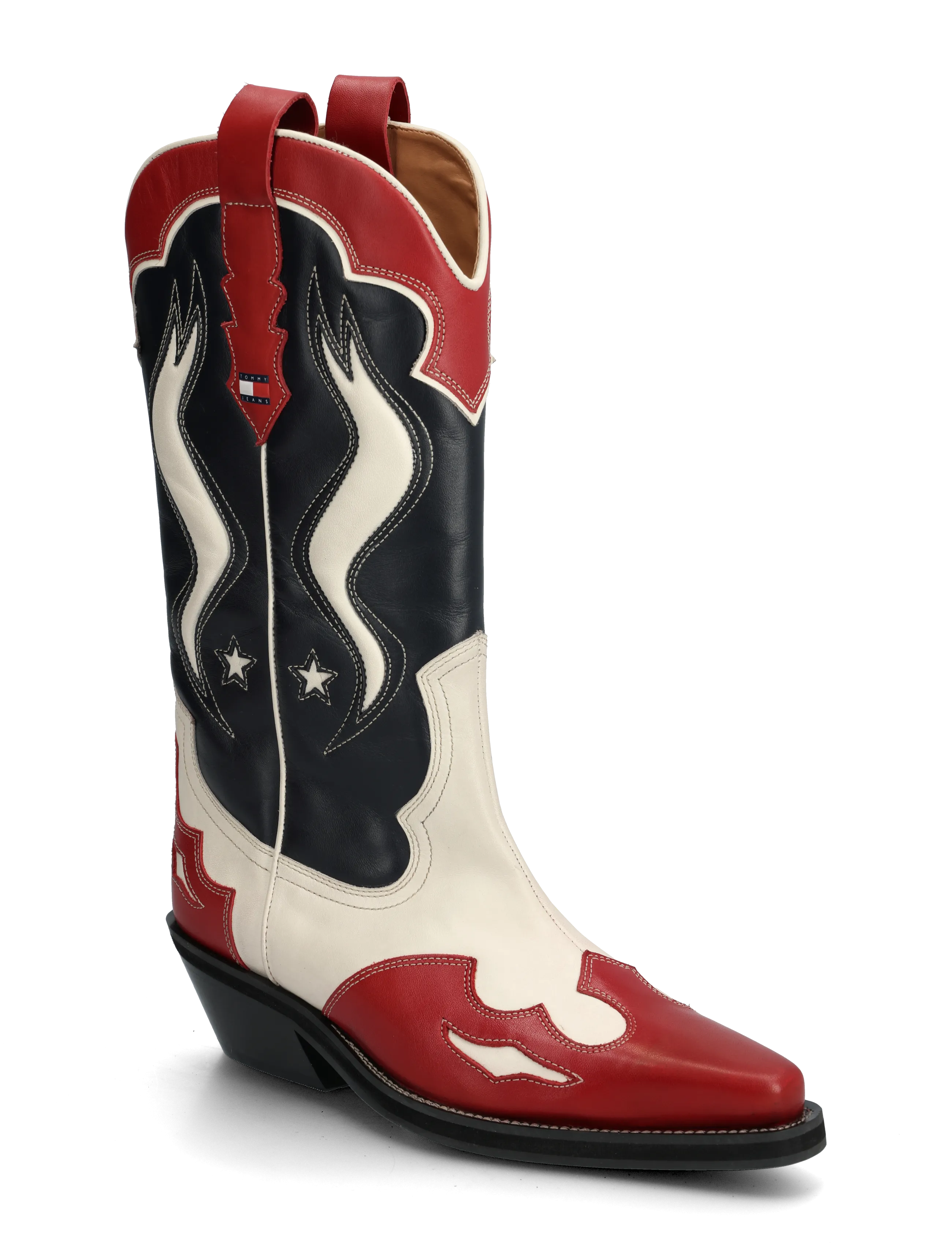 Tommy Hilfiger Archive Cowboy Boot Leather, 38, Boots, Rot - Frauen