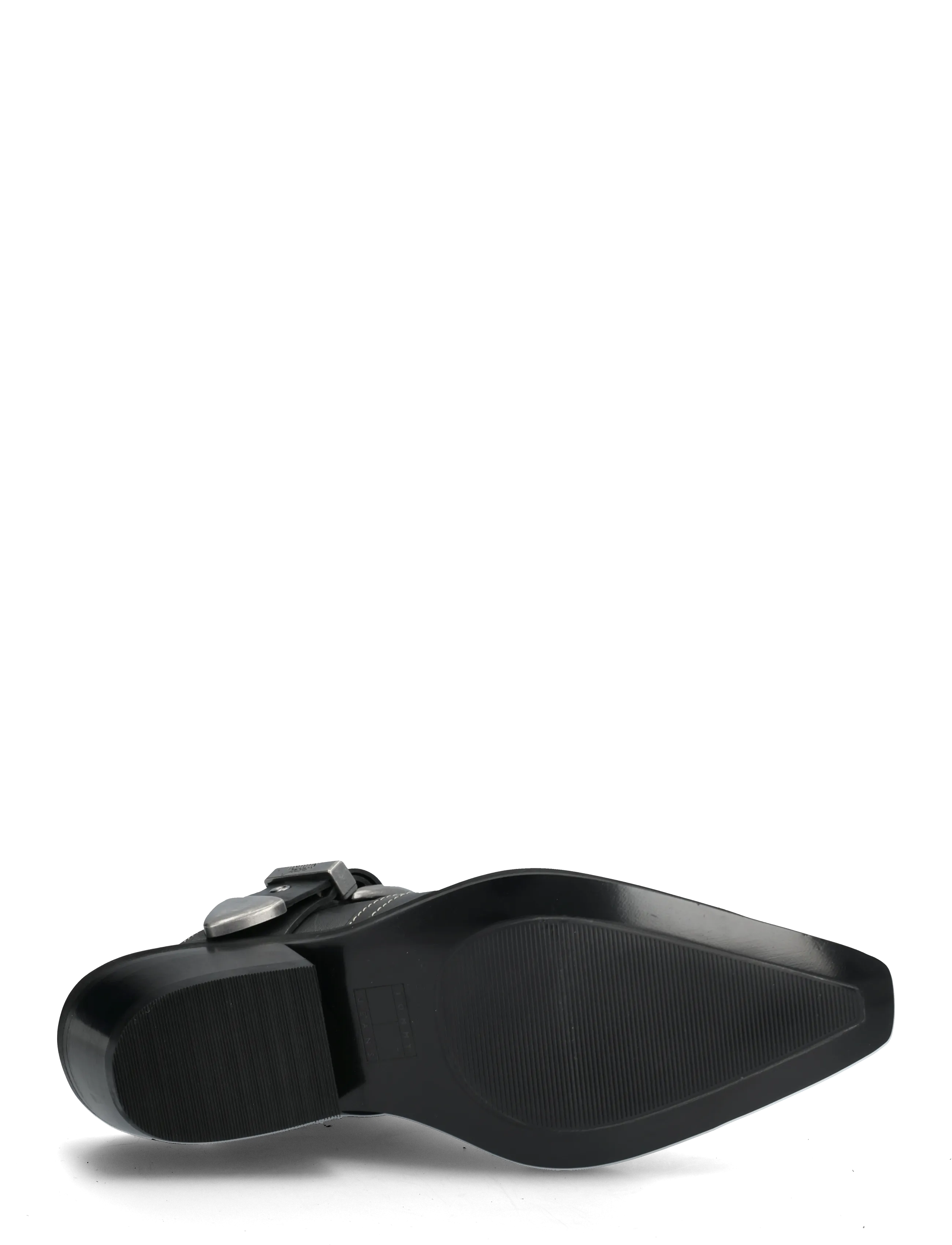 Tommy Hilfiger - ARCHIVE COWBOY MULE LEATHER - pantoletten mit absatz - black - 4
