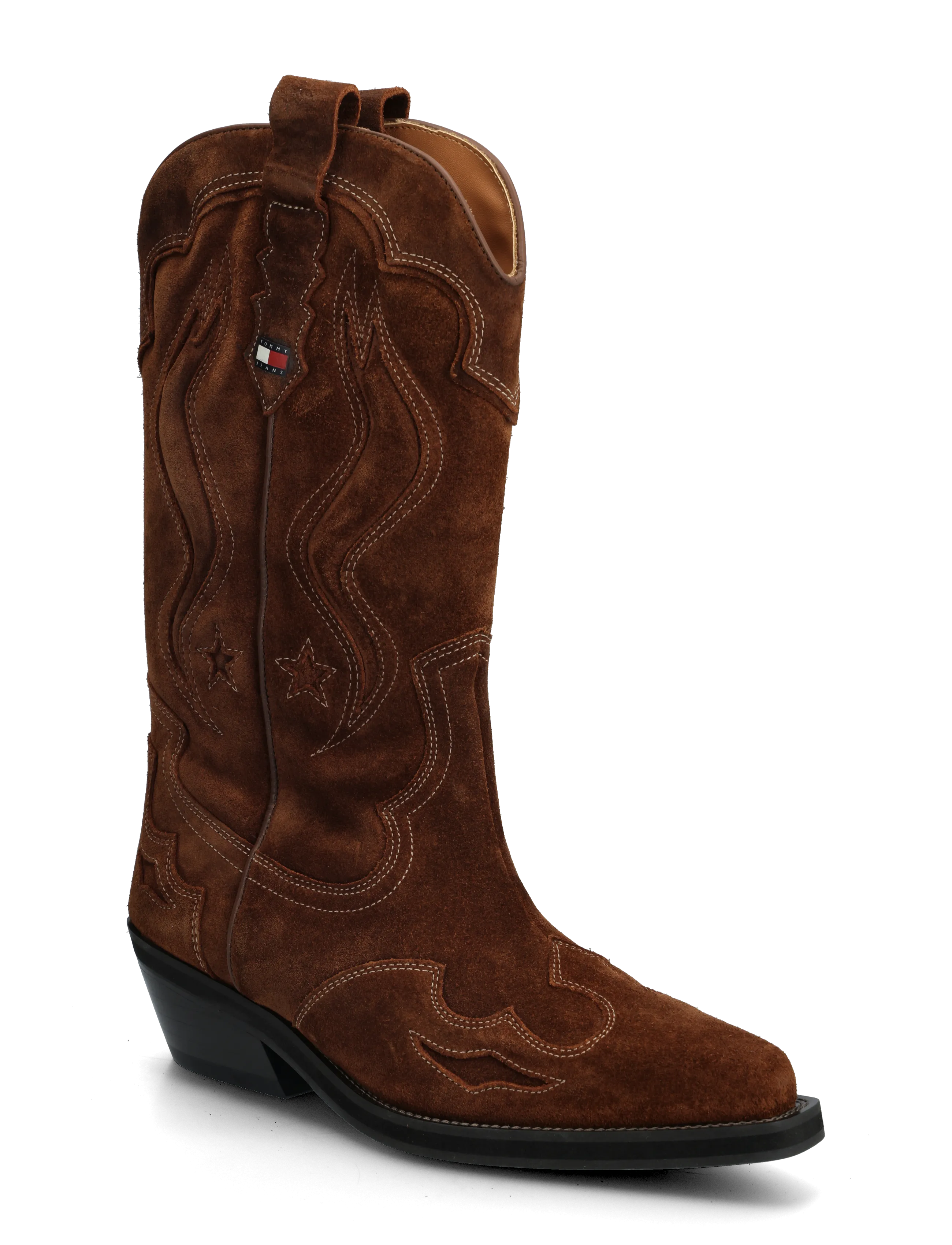 Tommy Hilfiger Archive Cowboy Boot Suede, 39, Boots, Braun - Frauen