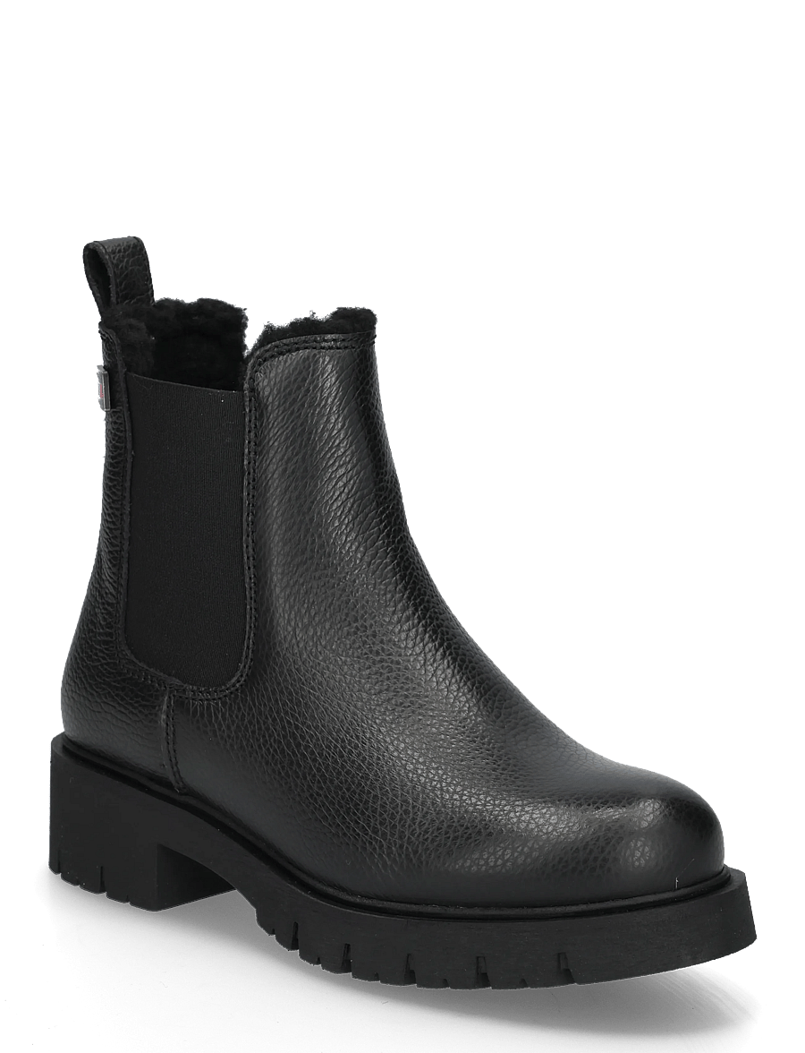 Tommy Hilfiger - TJW CLEATED CHELSEA BOOTS WL - chelsea-saapad - black - 0