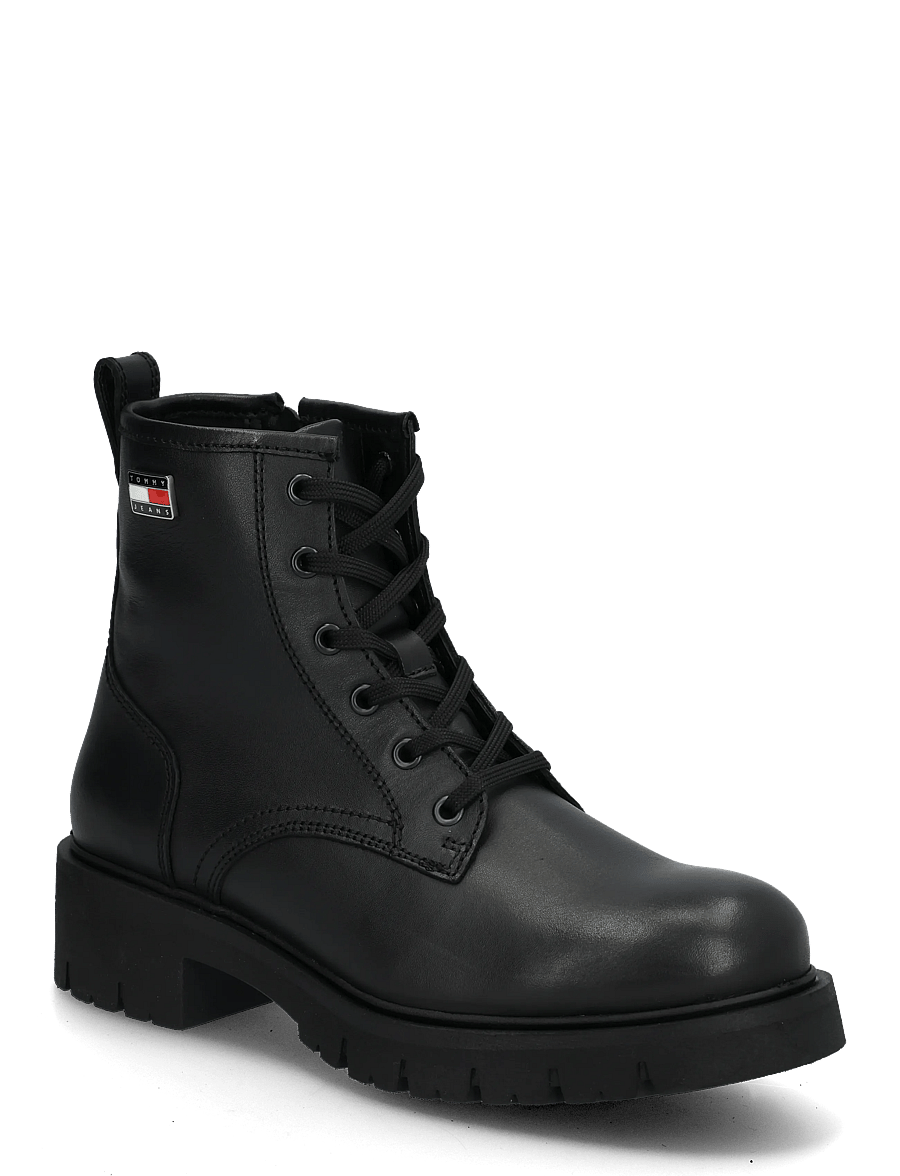 Tommy Hilfiger - TJW CLEATED LACE UP BOOTS - laced boots - black - 0