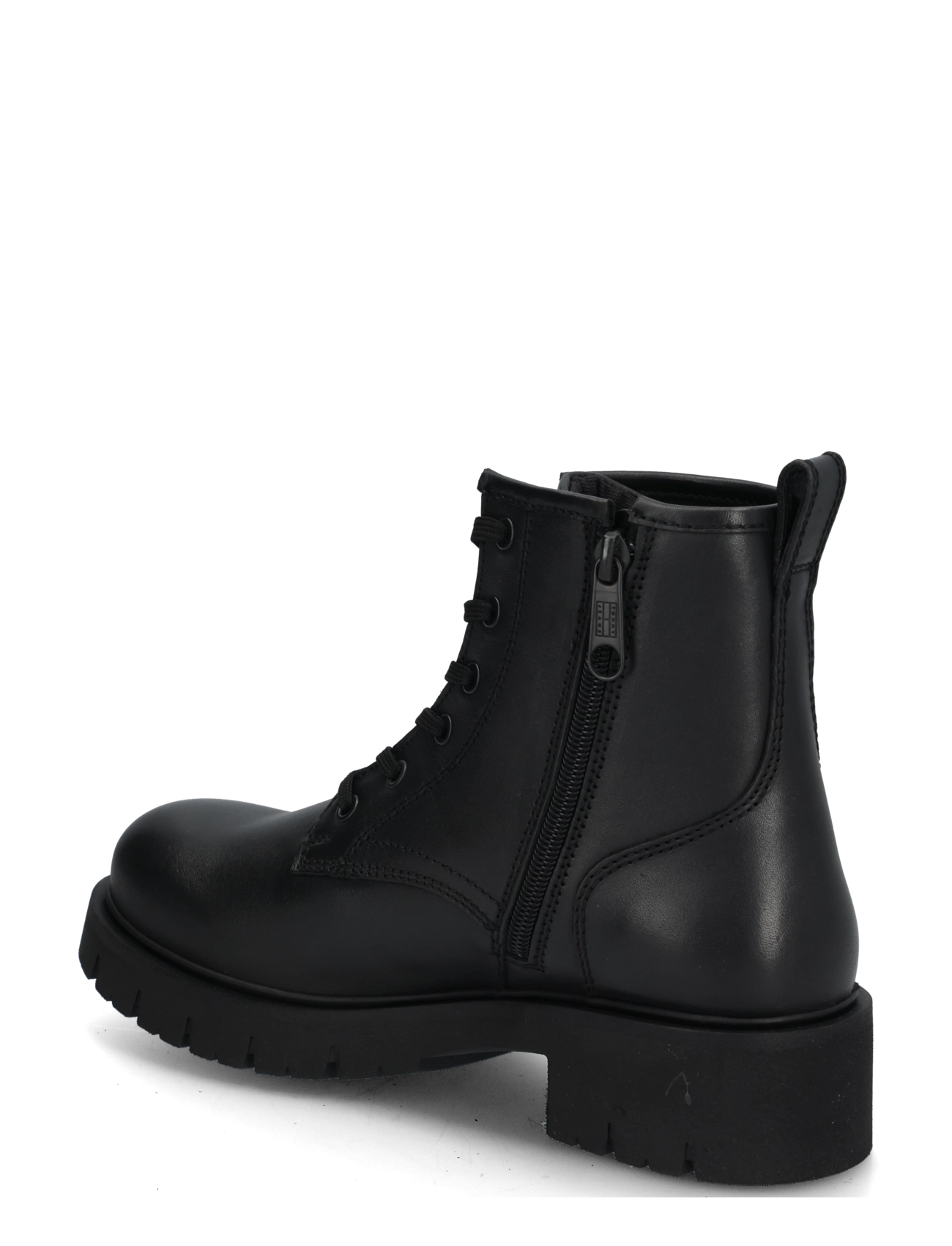 Tommy Hilfiger - TJW CLEATED LACE UP BOOTS - paeltega saapad - black - 1