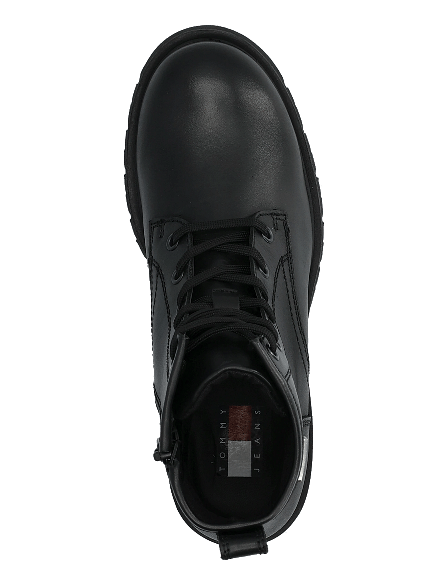 Tommy Hilfiger - TJW CLEATED LACE UP BOOTS - paeltega saapad - black - 3