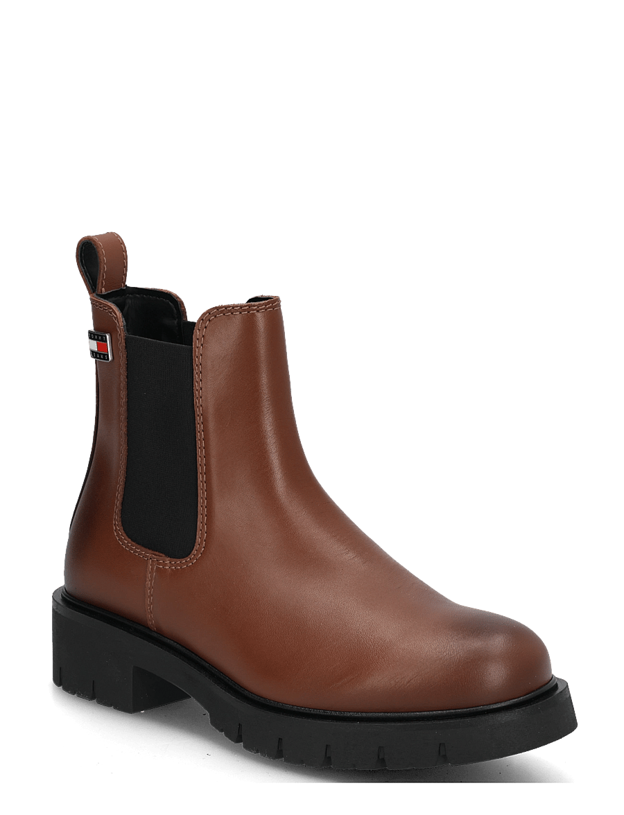 Tommy Hilfiger - TJW CLEATED CHELSEA BOOTS - kontsaga poolsaapad - sunset rust - 0