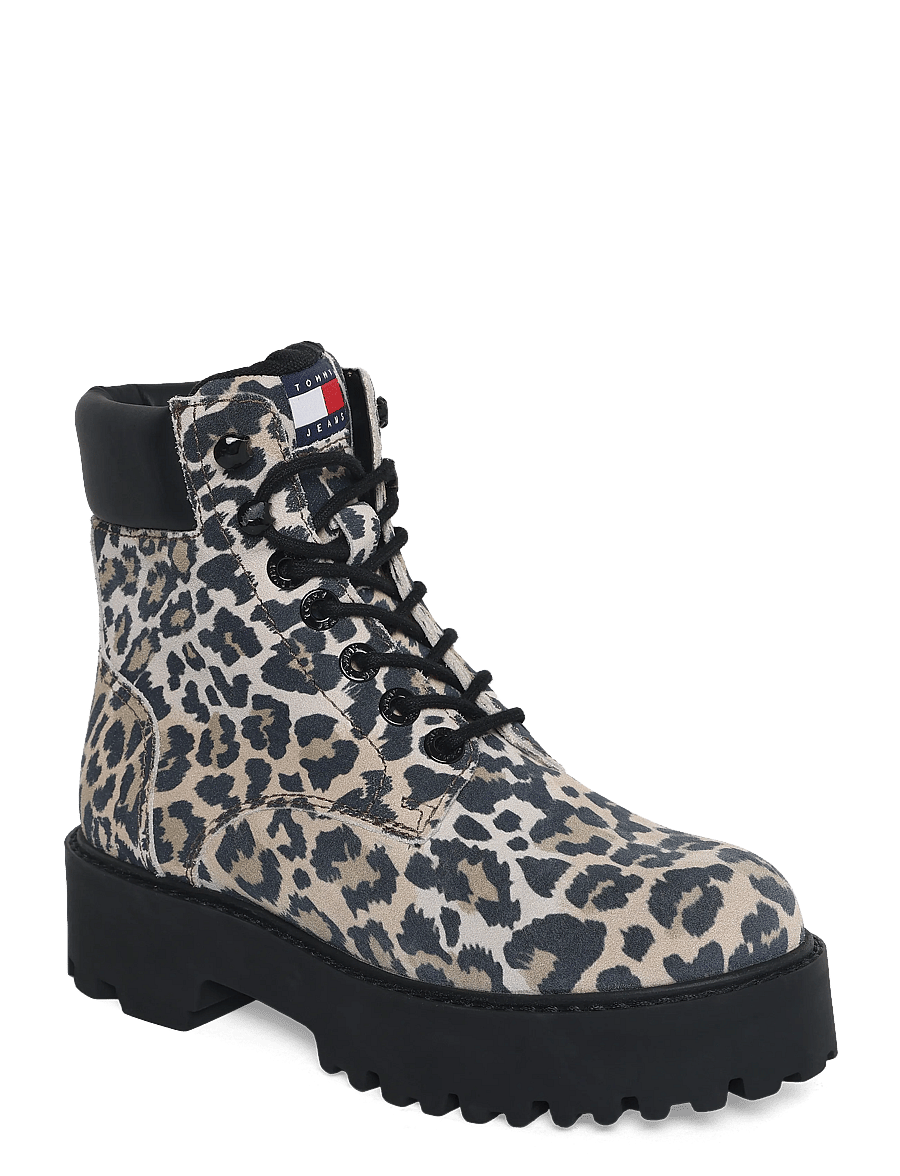 Tommy Hilfiger - TJW PLATFORM CHEETAH BOOTS - stiefeletten mit absatz - cheetah print - 0