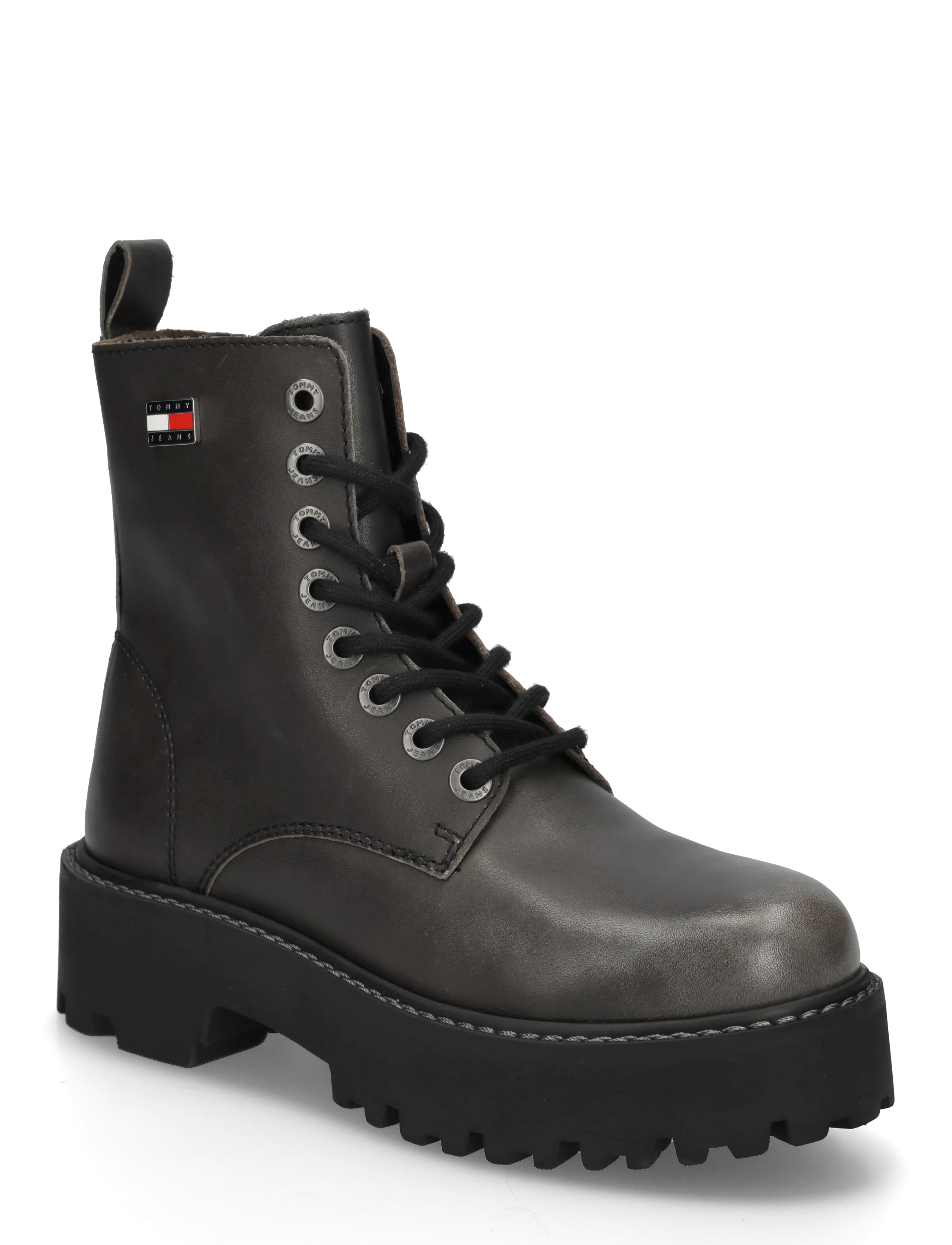 Tommy Hilfiger TJW PLATFORM BRUSHED LTH BOOTS - Schuhe - BLACK / black