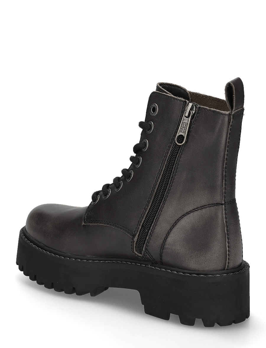 Tommy Hilfiger - TJW PLATFORM BRUSHED LTH BOOTS - laced boots - black - 1