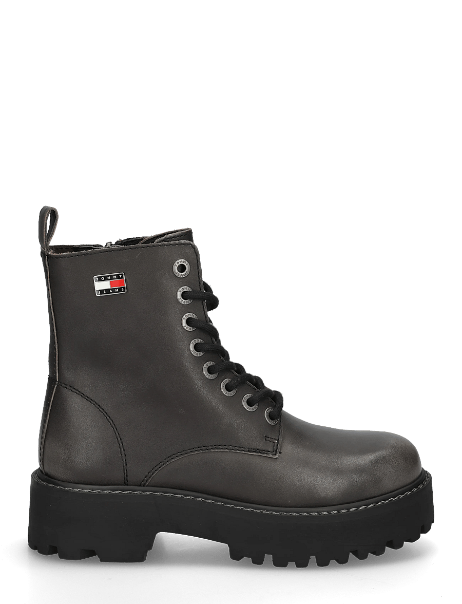 Tommy Hilfiger - TJW PLATFORM BRUSHED LTH BOOTS - laced boots - black - 2