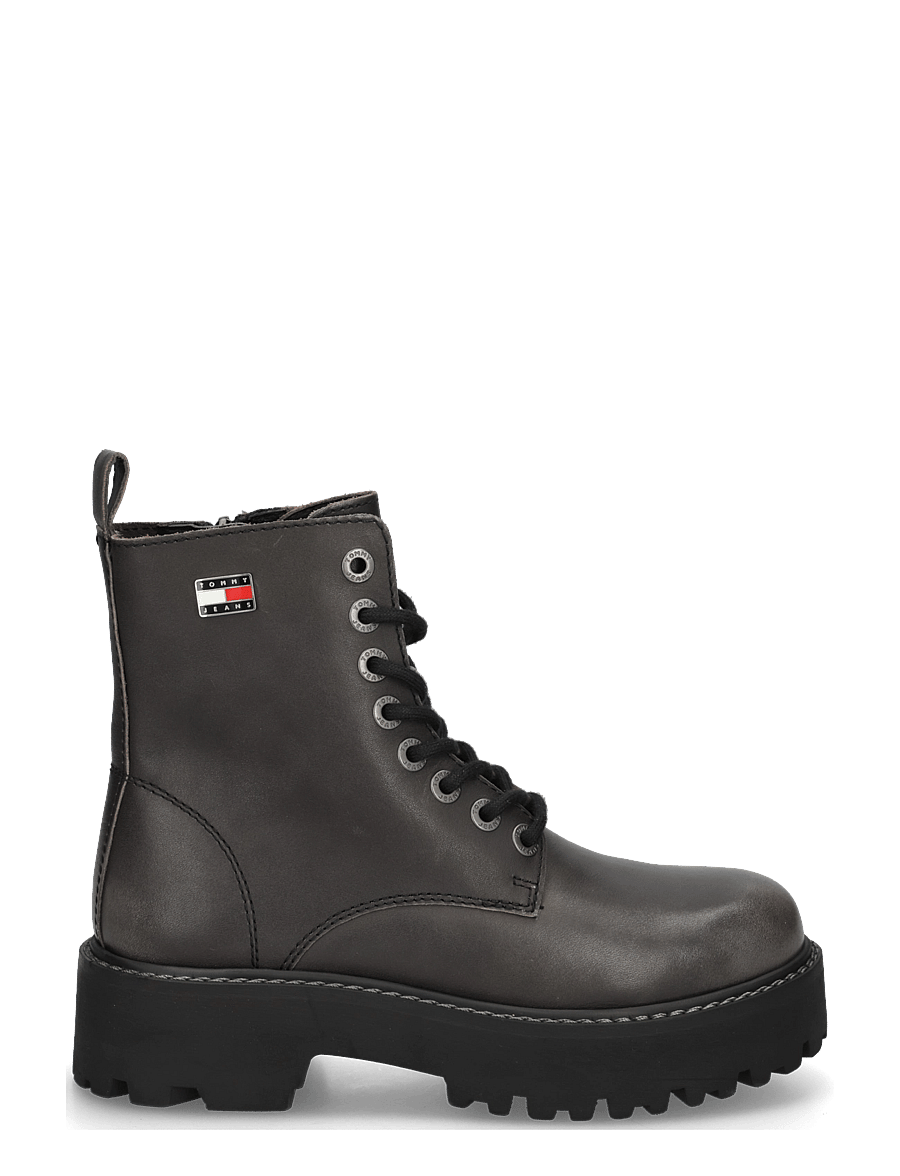 Tommy Hilfiger - TJW PLATFORM BRUSHED LTH BOOTS - kängor - black - 2