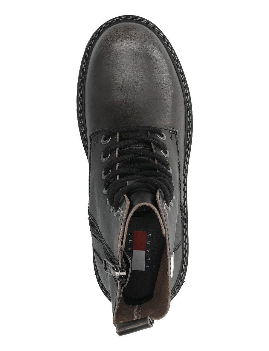 Tommy Hilfiger - TJW PLATFORM BRUSHED LTH BOOTS - kängor - black - 3