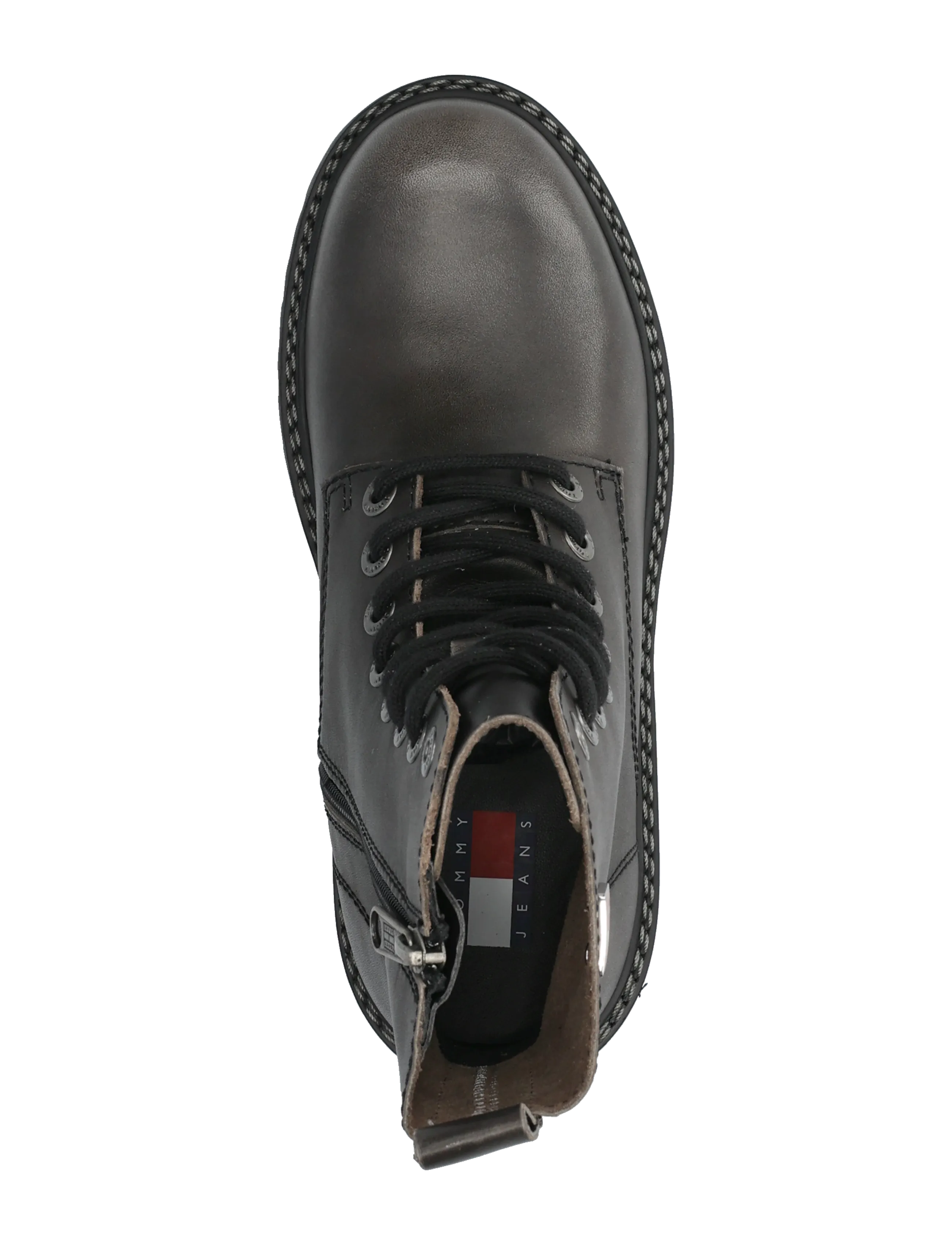 Tommy Hilfiger - TJW PLATFORM BRUSHED LTH BOOTS - laced boots - black - 3