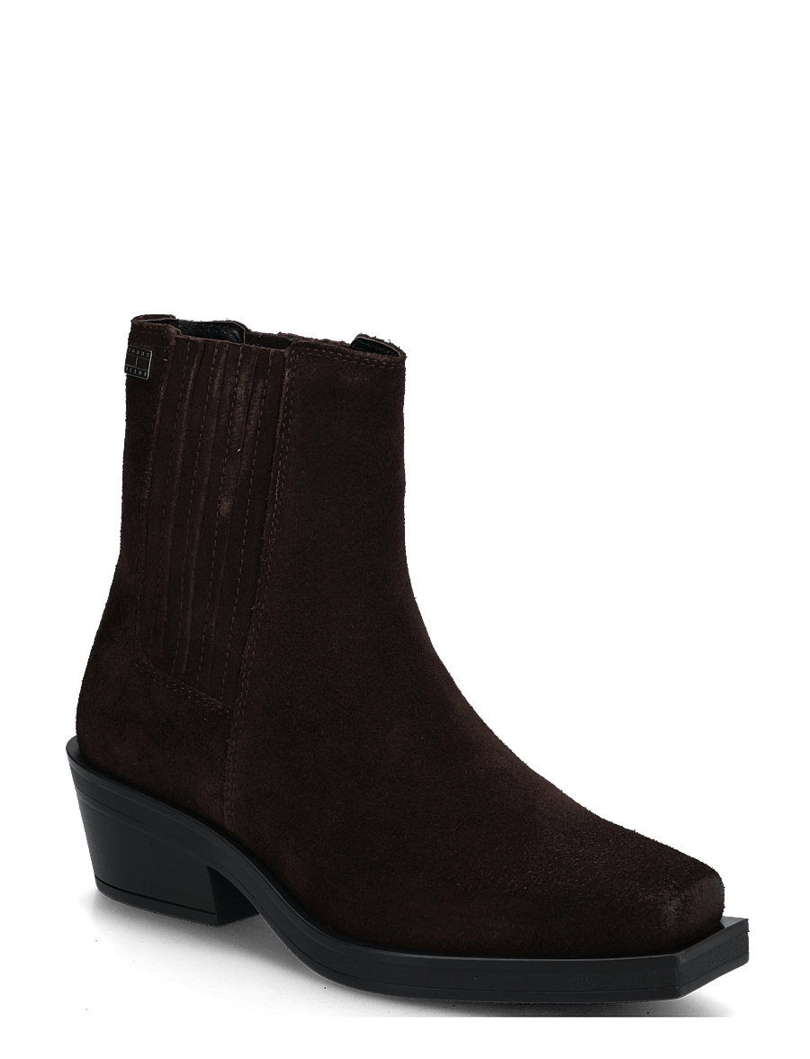 Tommy Hilfiger - TJW SUEDE COWBOY BOOTS - støvletter - deep brown - 0