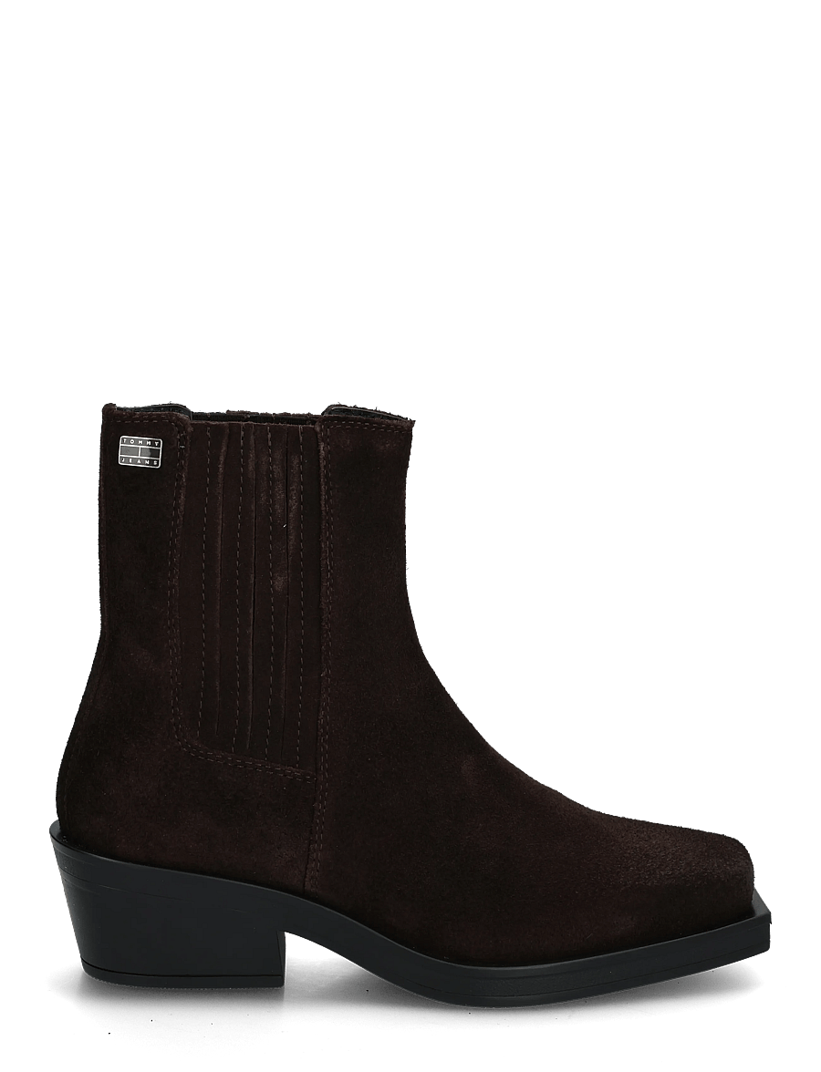 Tommy Hilfiger - TJW SUEDE COWBOY BOOTS - stiefeletten mit absatz - deep brown - 2