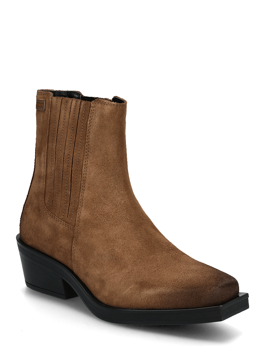 Tommy Hilfiger - TJW SUEDE COWBOY BOOTS - støvletter - warm khaki - 0