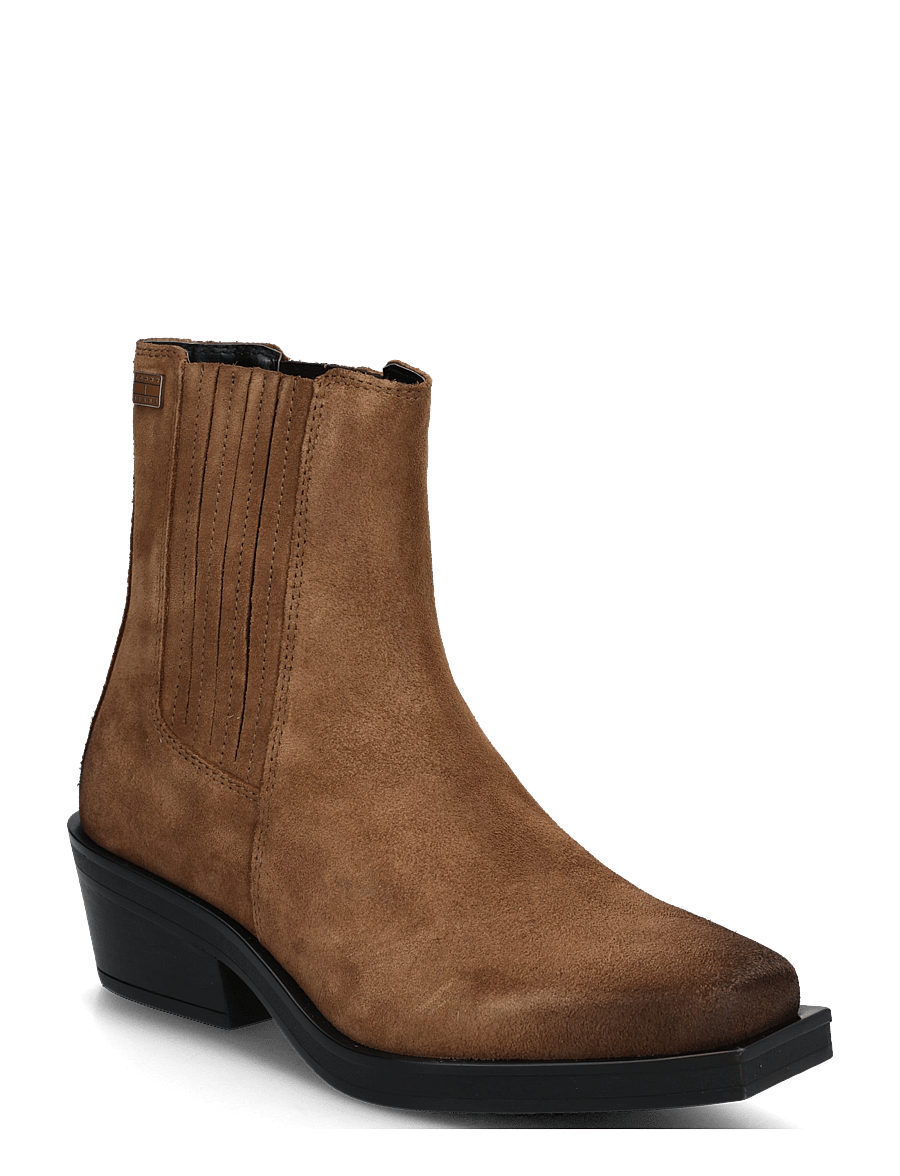 Tommy Hilfiger - TJW SUEDE COWBOY BOOTS - heeled ankle boots - warm khaki - 0