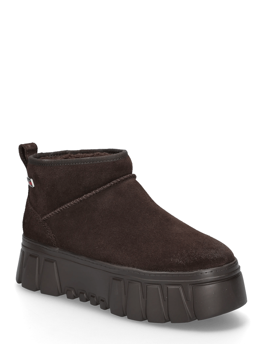 Tommy Hilfiger - TJW SUEDE PLATFORM BOOTS WL - teddy boots - deep brown - 0