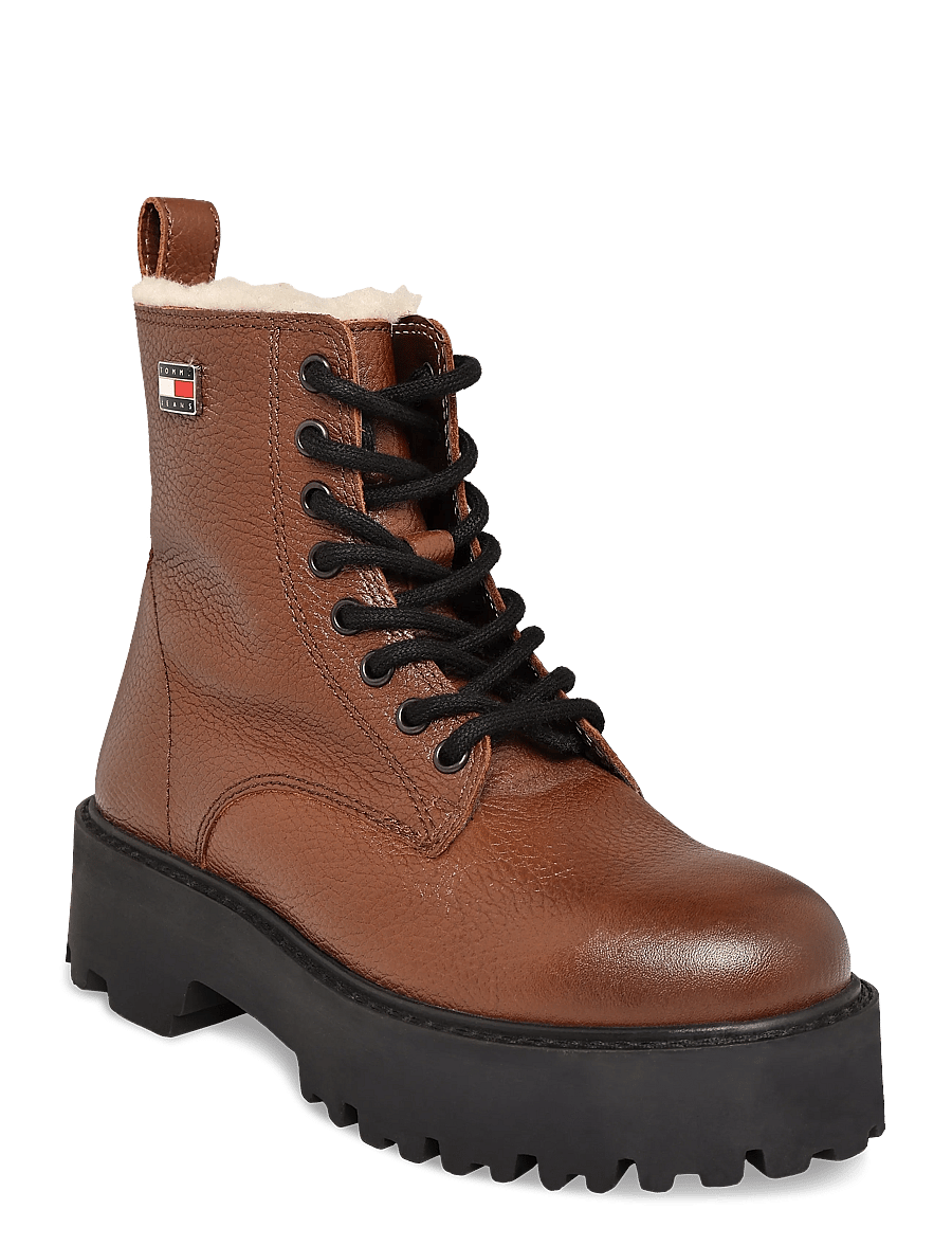 Tommy Hilfiger - TJW PLATFORM BOOTS WL - geschnürte stiefel - sunset rust - 0