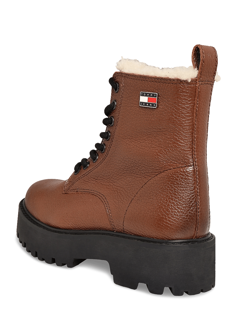 Tommy Hilfiger - TJW PLATFORM BOOTS WL - geschnürte stiefel - sunset rust - 1