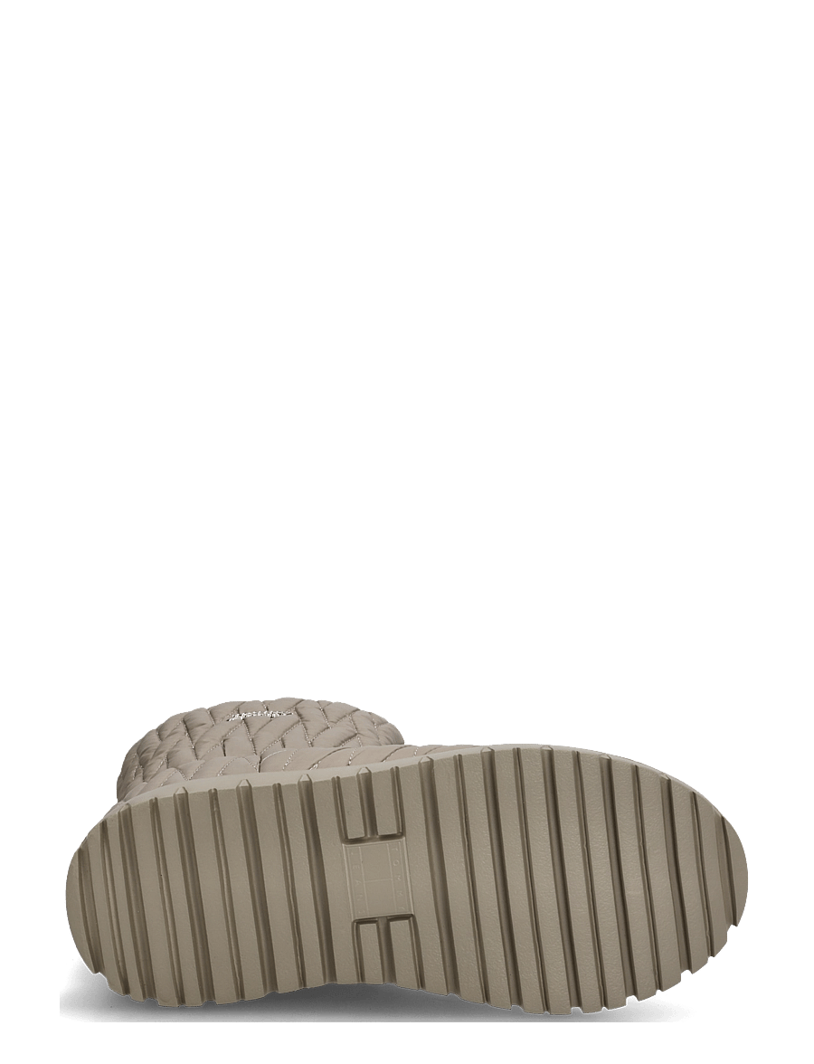 Tommy Hilfiger - TJW QUILTED NYLON SNOWBOOT WL - flache stiefeletten - taupe clay - 4