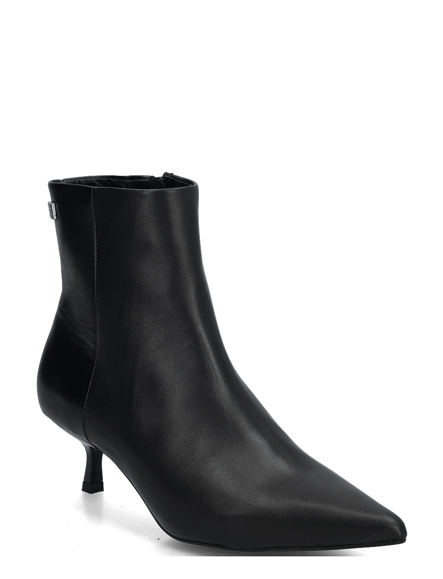 Tommy Hilfiger - TJW POINTED KITTEN HEEL BOOTS - kontsaga poolsaapad - black - 0