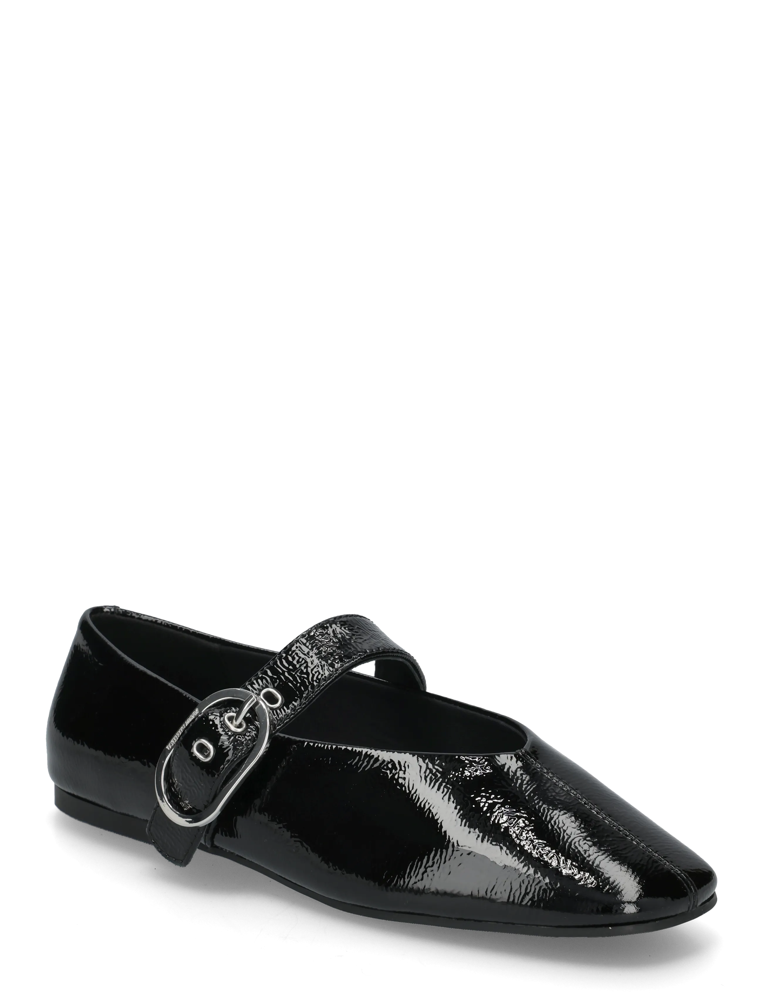 Tommy Hilfiger SHINY LEATHER MARYJANE FLATS - Sko - BLACK / black