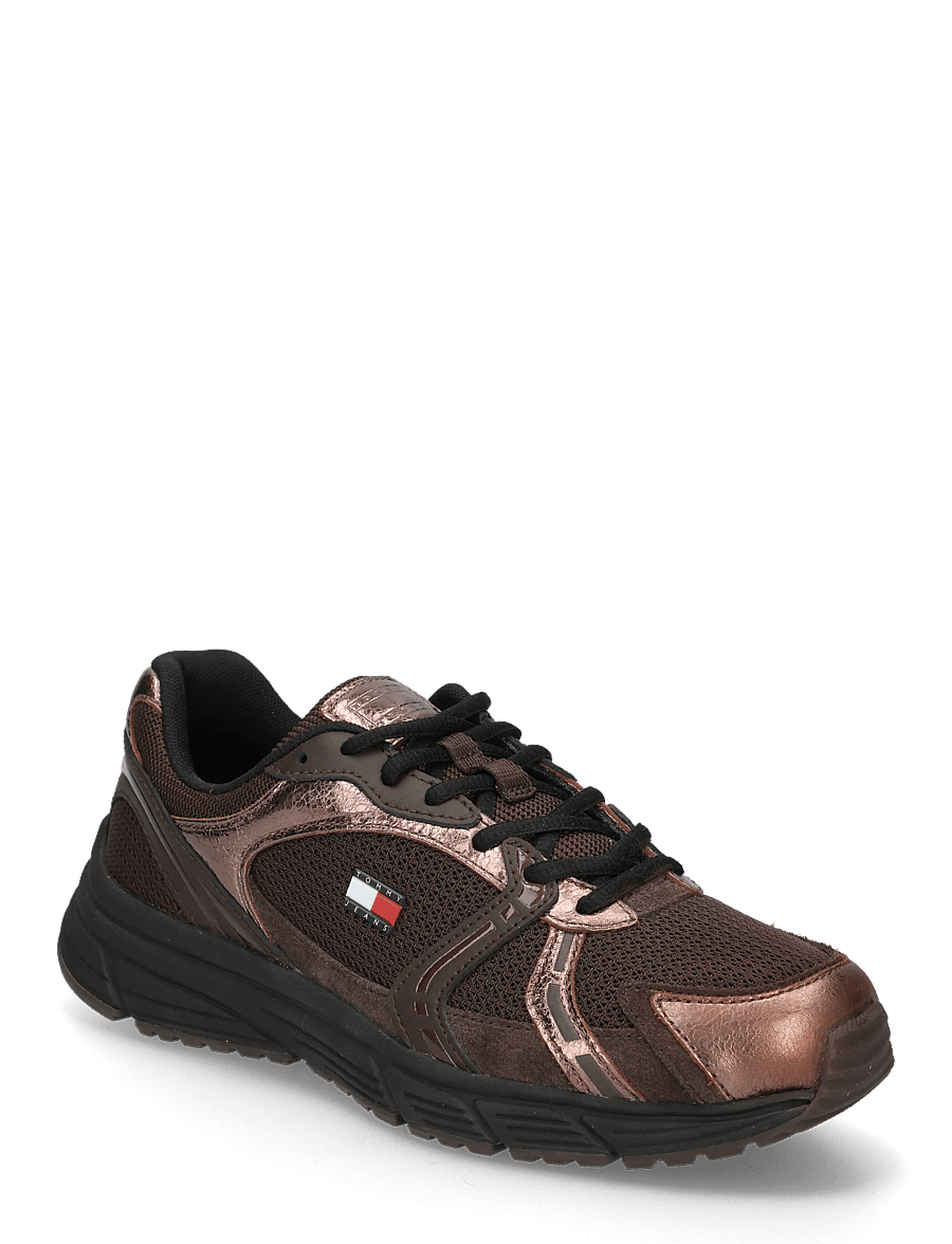 Tommy Hilfiger - TJW MODERN RUNNER METALLICS - lave sneakers - fondant brown - 0
