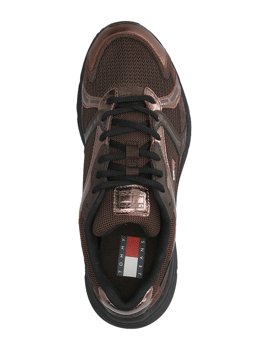 Tommy Hilfiger - TJW MODERN RUNNER METALLICS - lave sneakers - fondant brown - 3