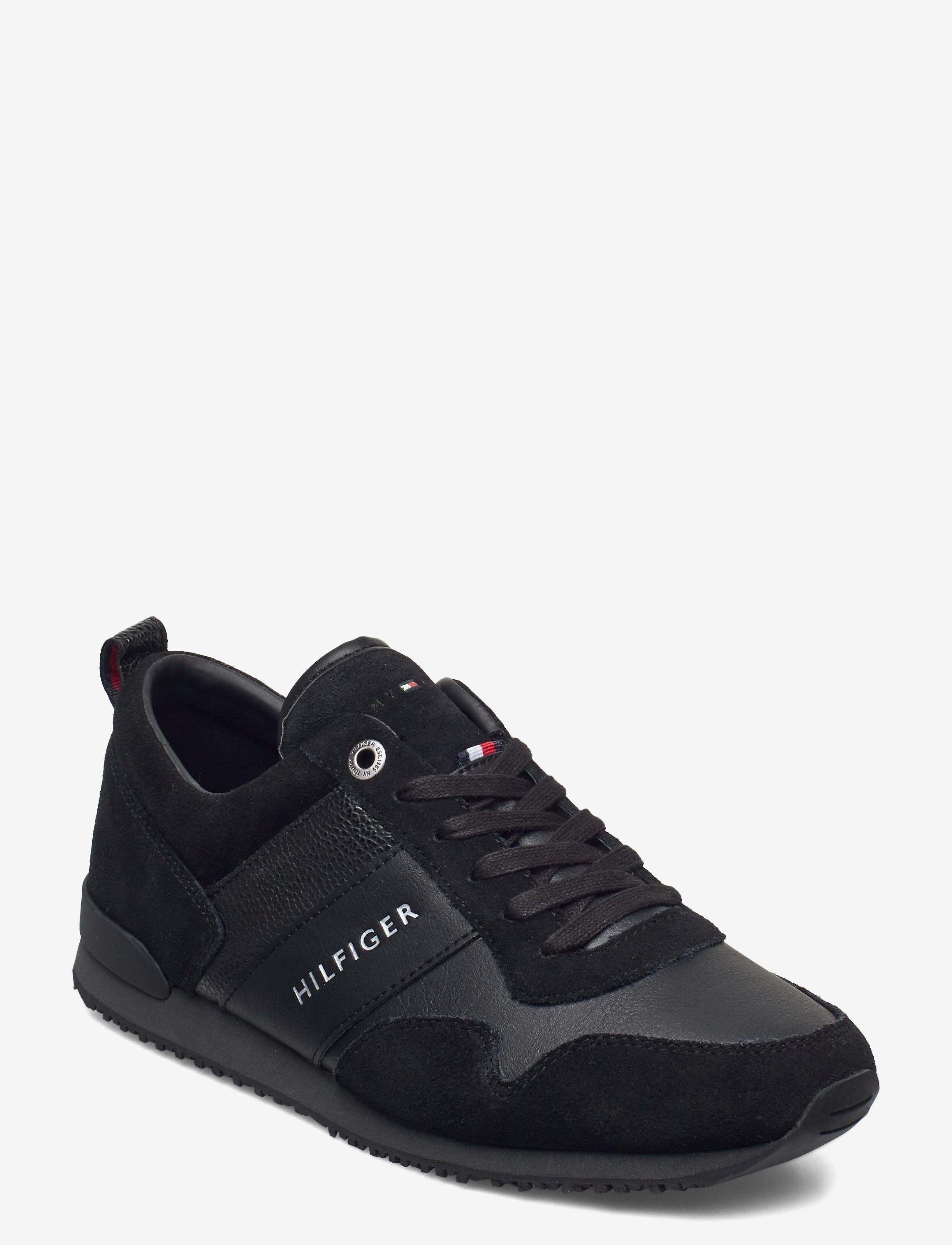 ICONIC LEATHER SUEDE MIX RUNNER - BLACK