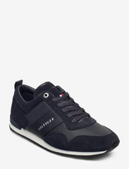Tommy Hilfiger - ICONIC LEATHER SUEDE MIX RUNNER - lave sneakers - midnight - 0