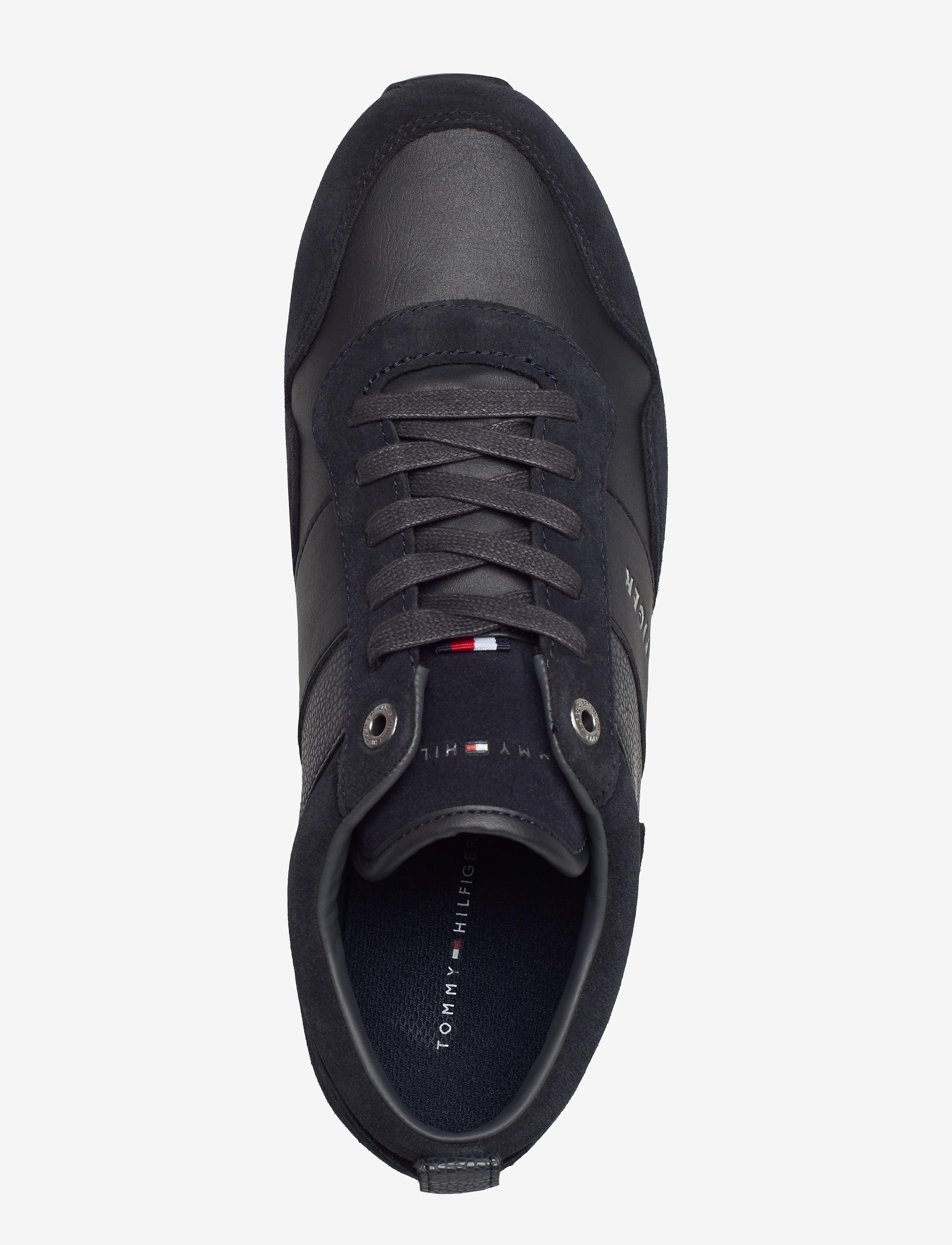 TOMMY HILFIGER Iconic Leather Suede Mix Runner låga sneakers herr – bild 4