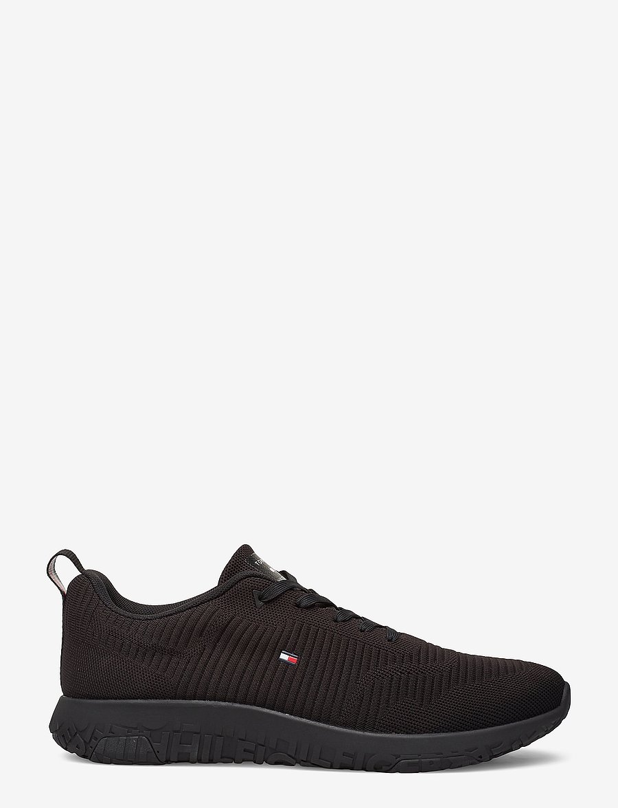 Tommy Hilfiger - CORPORATE KNIT RIB RUNNER - baskets basses - black - 1