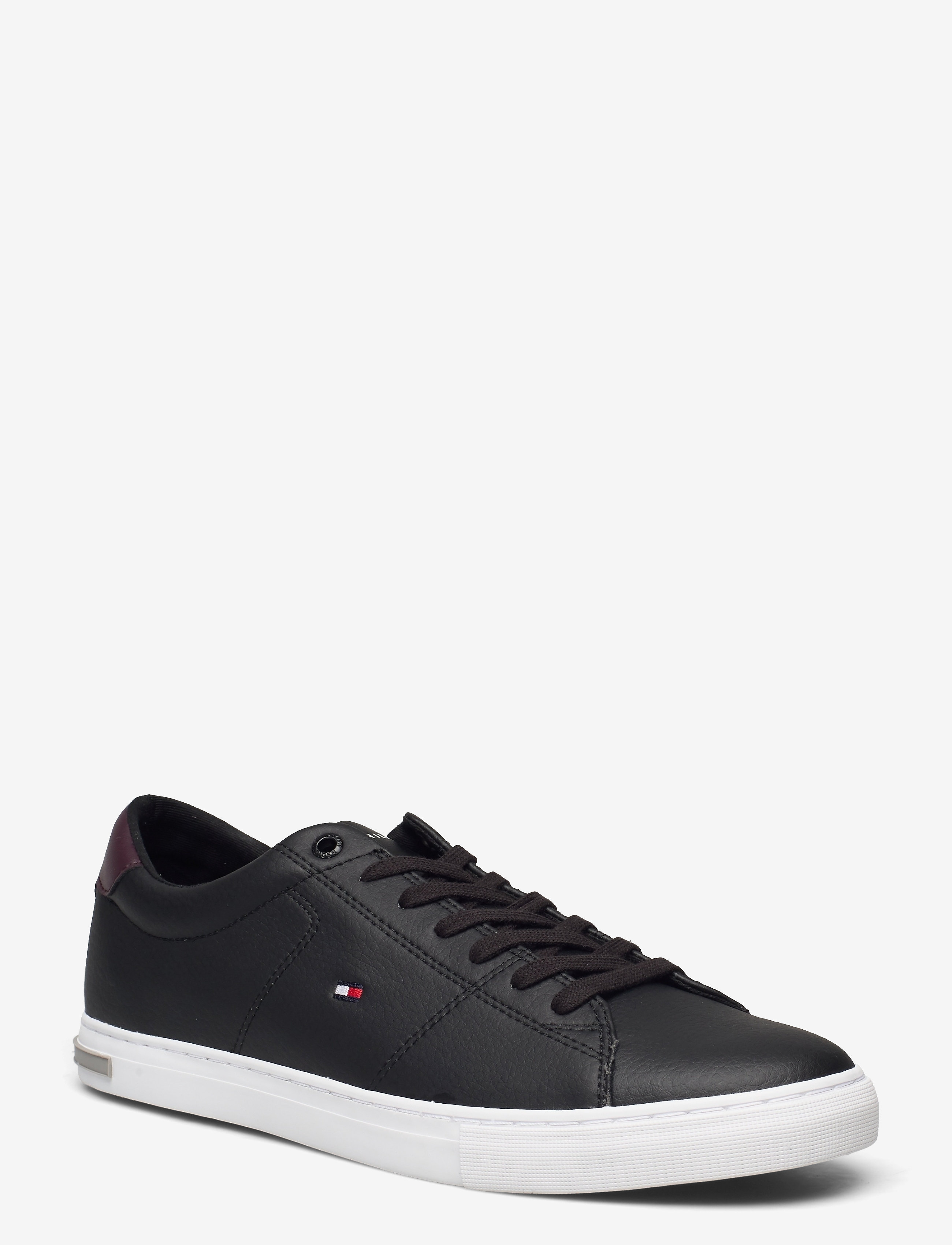 Tommy Hilfiger ESSENTIAL LEATHER DETAIL VULC - Tommy Hilfiger - BLACK / black