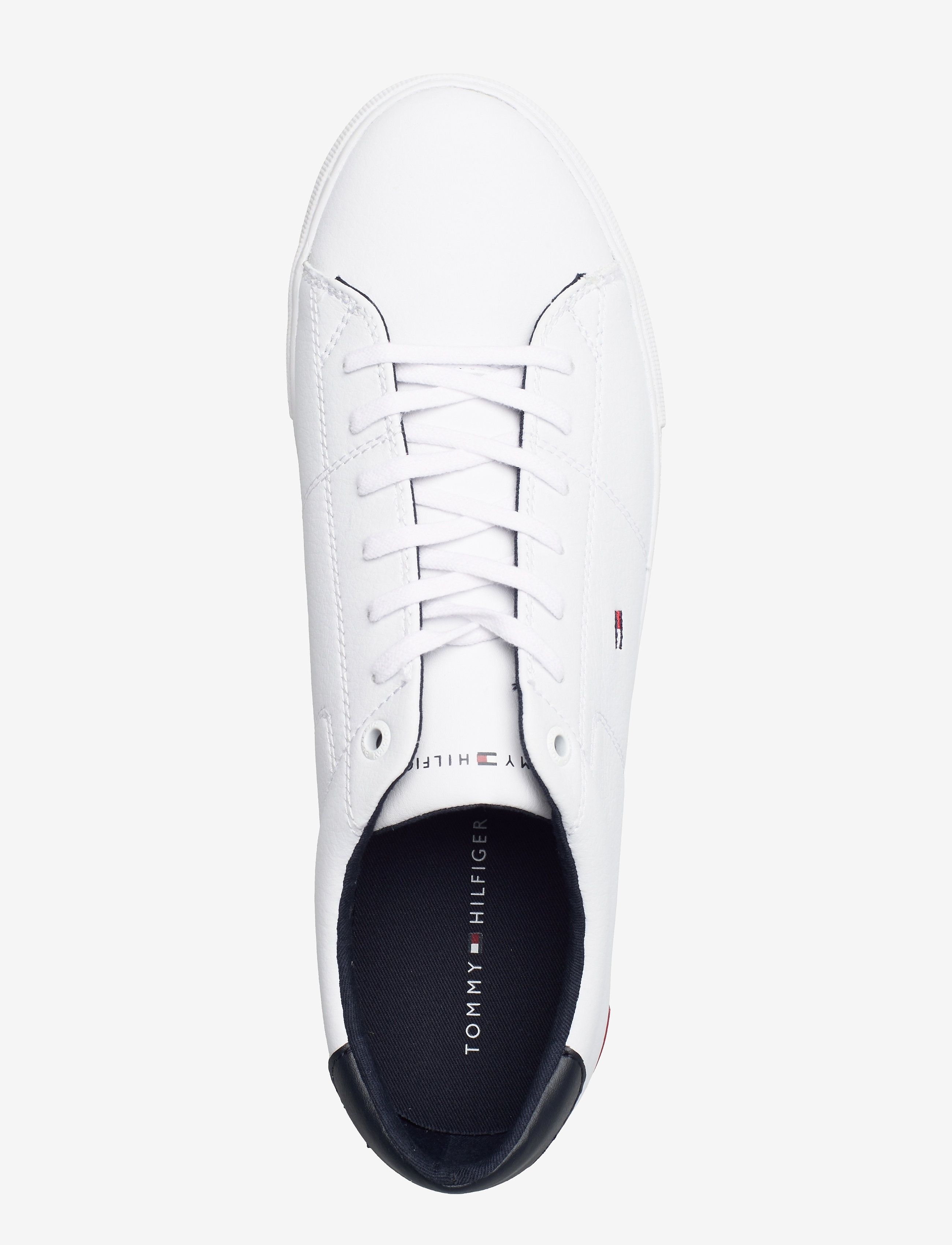 Tommy Hilfiger - ESSENTIAL LEATHER DETAIL VULC - lágir strigaskór - white - 3
